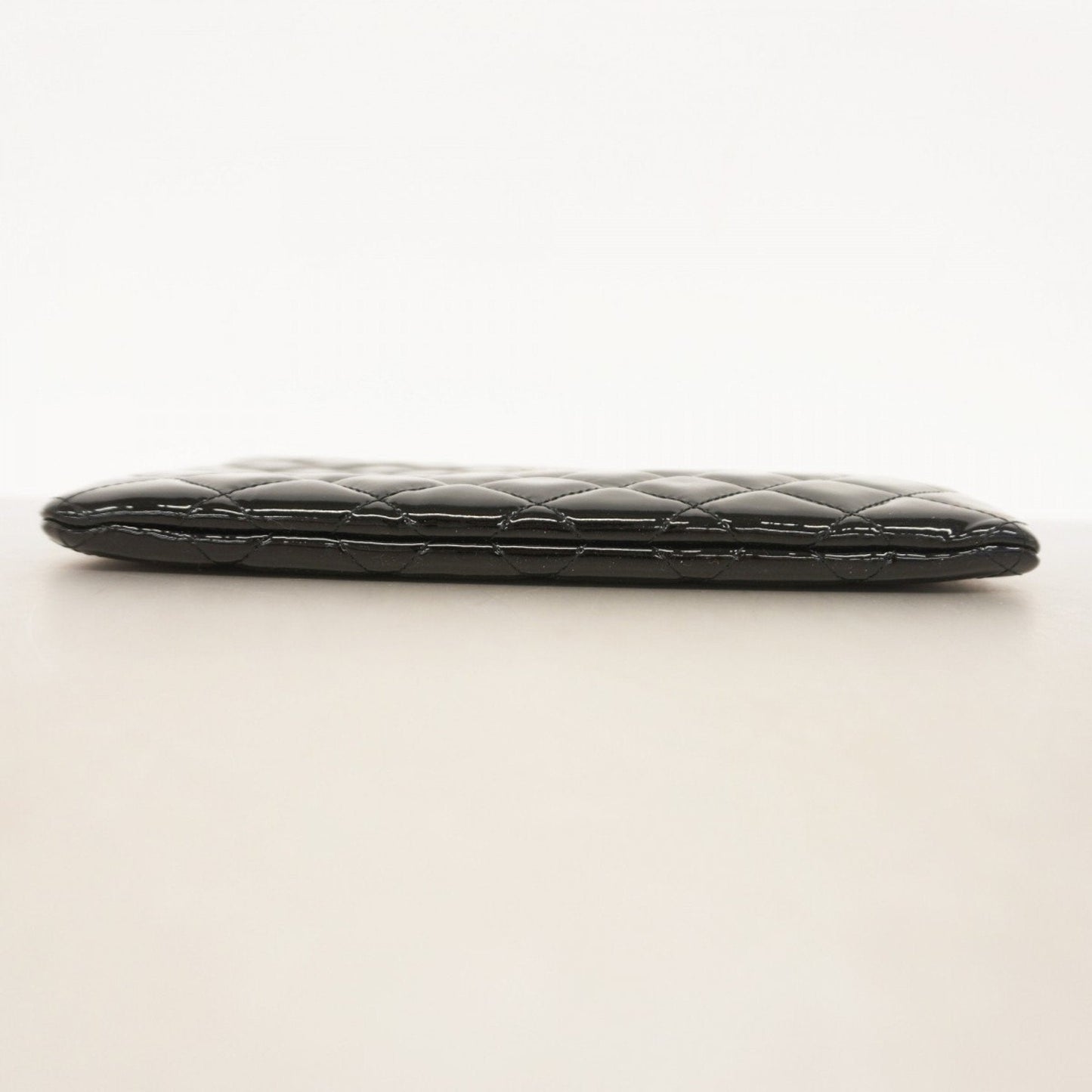 Chanel Black Patent Leather Clutch Bag