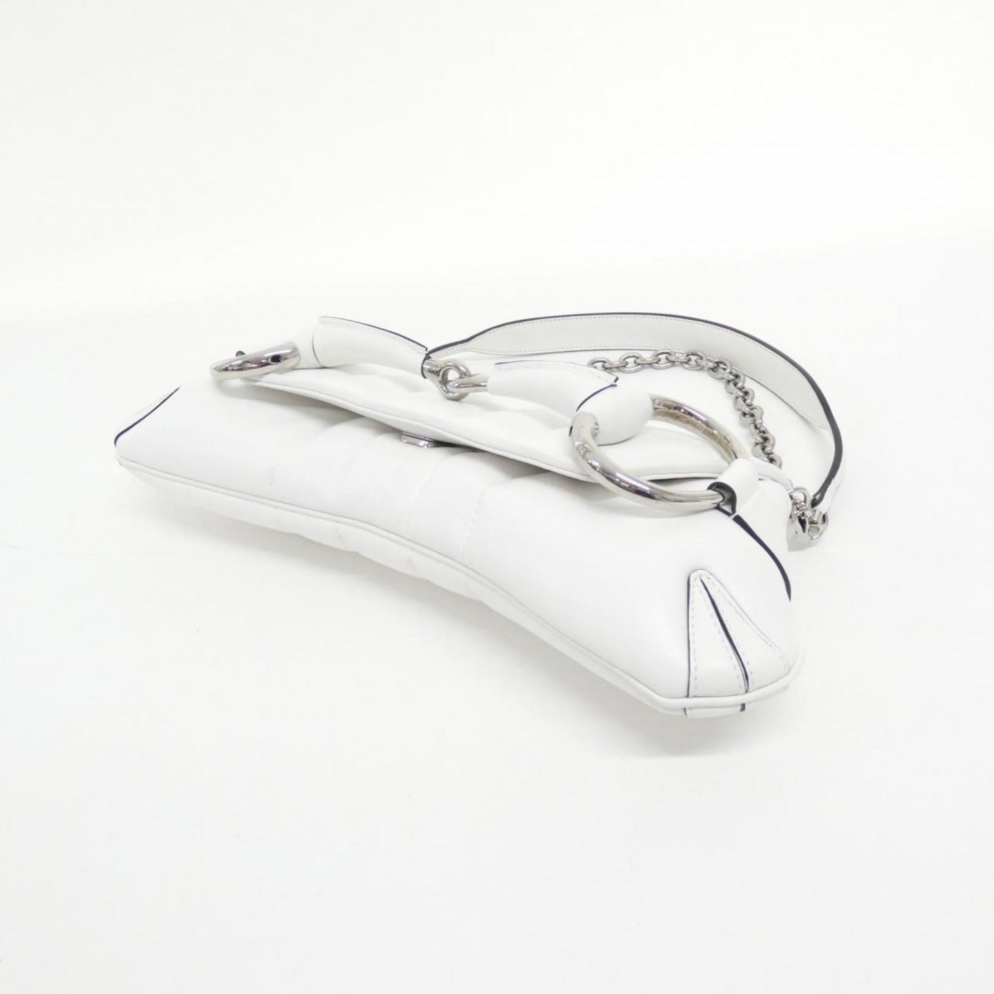 Gucci White Leather Shoulder Bag