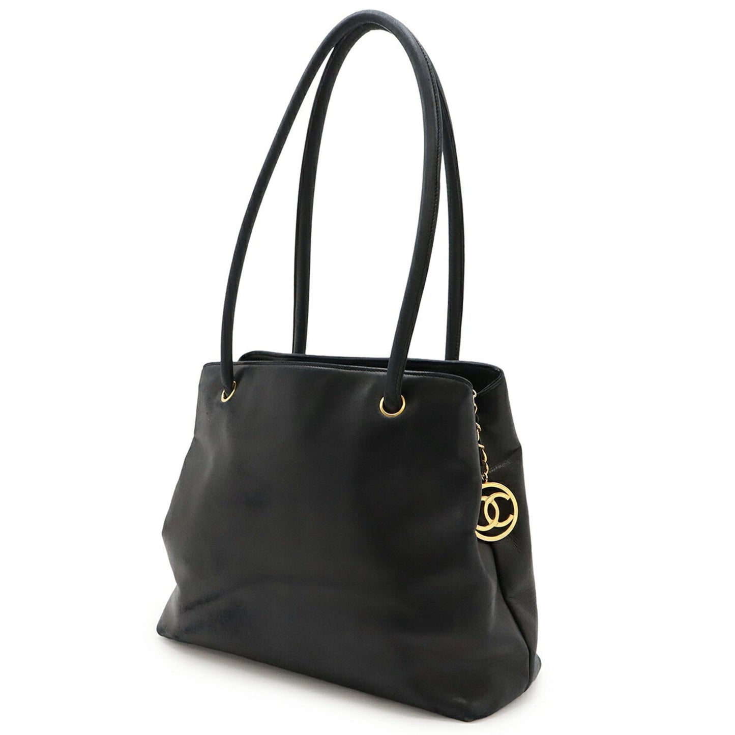 Chanel Black Leather Shoulder Bag Tote Bag