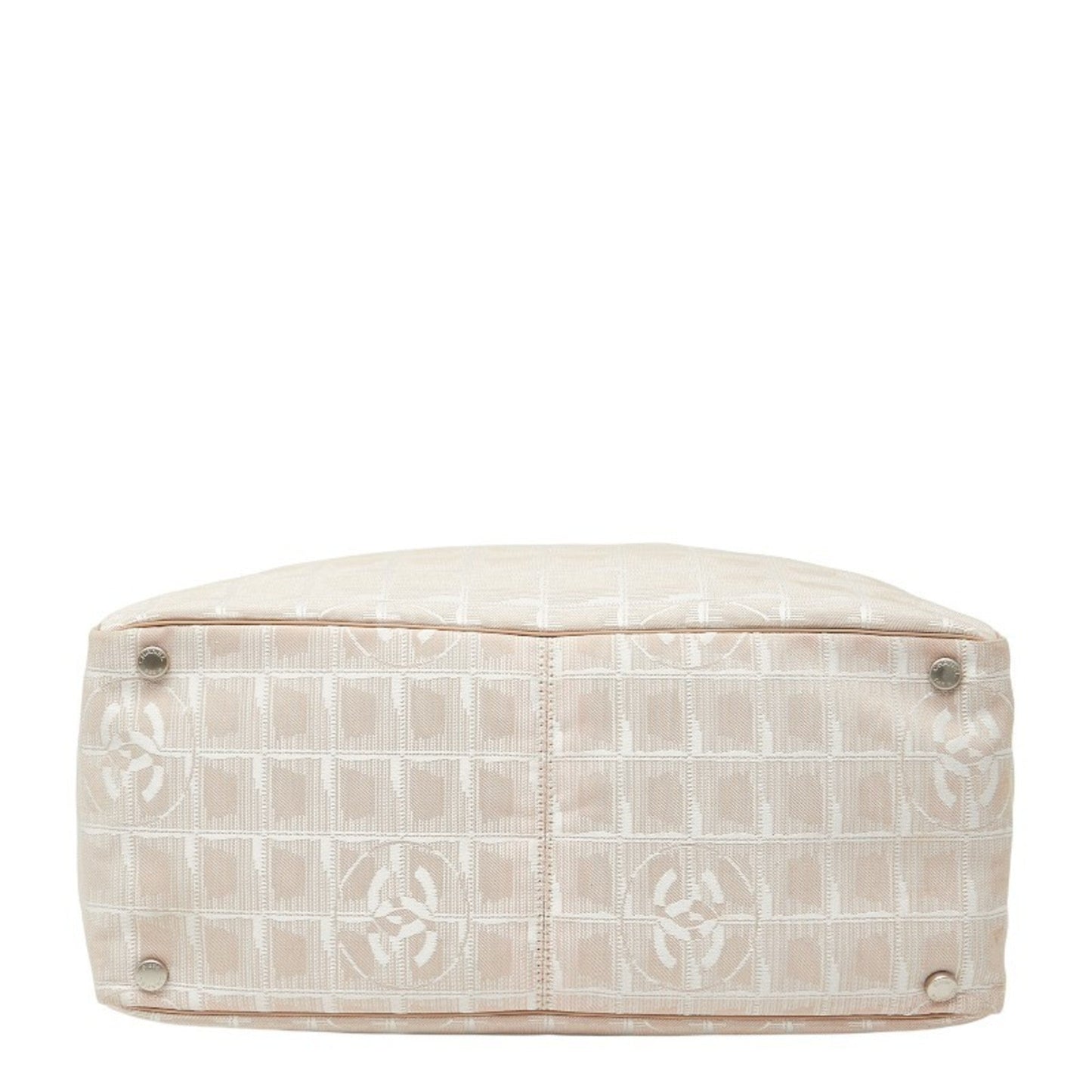 Chanel New Travel Line Beige Pink Nylon Leather Tote Bag