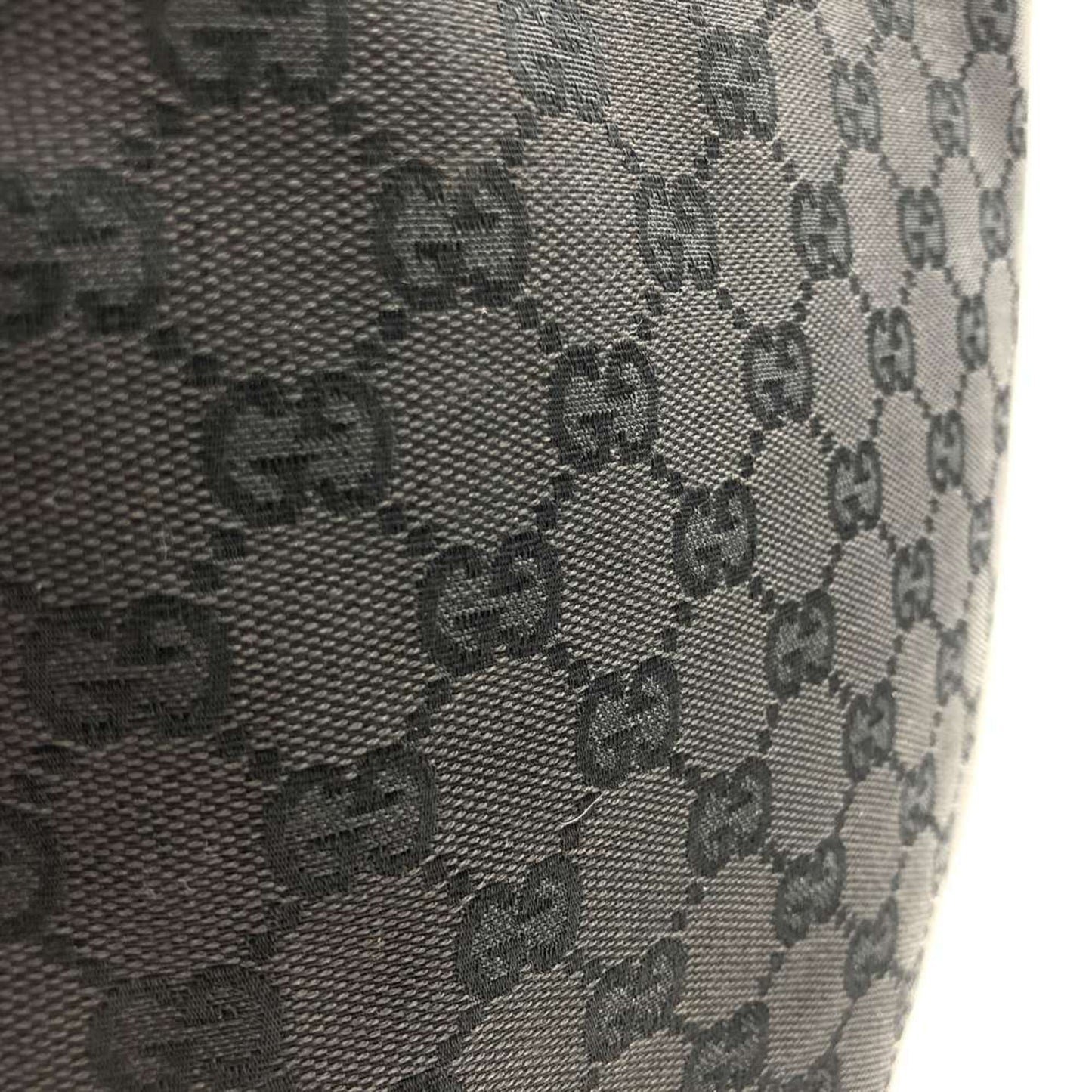 Gucci Black Gg Canvas Handbag Tote Bag