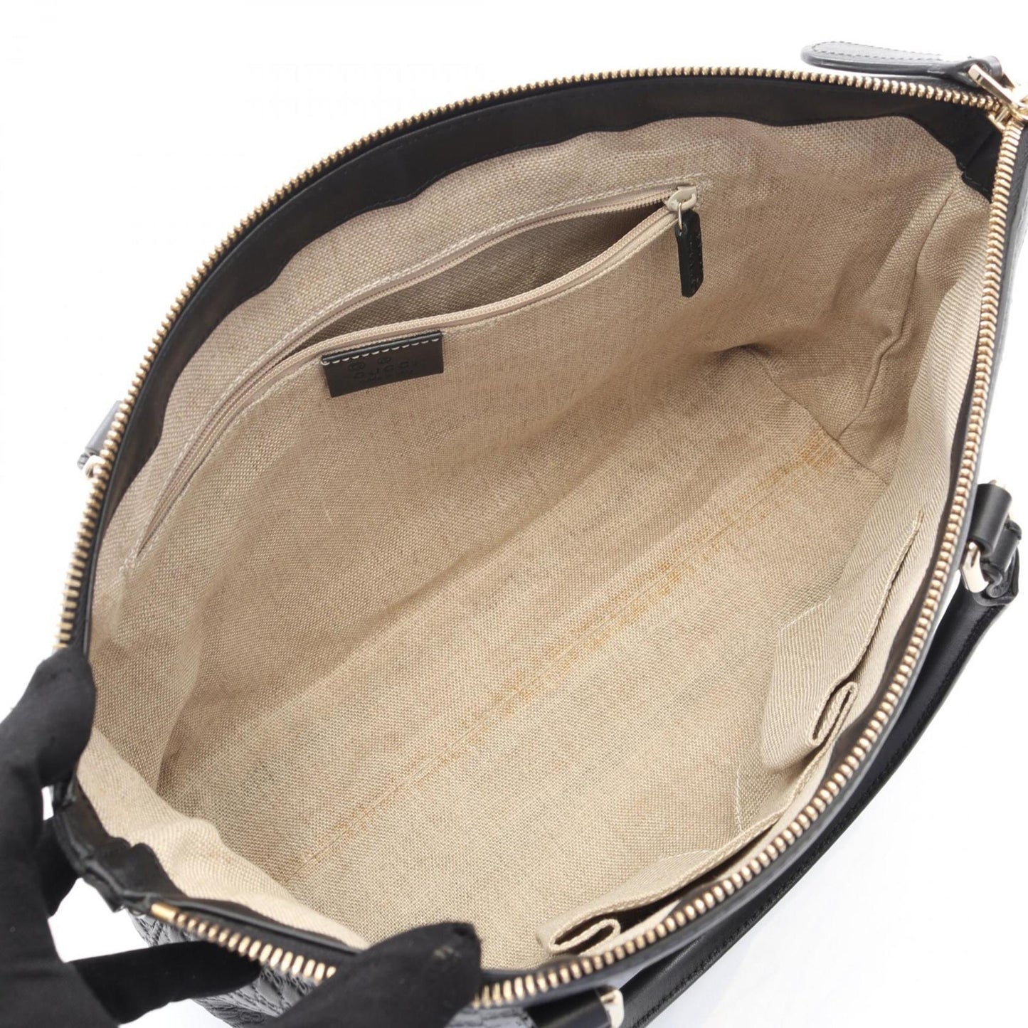 Gucci Black Leather Tote Bag