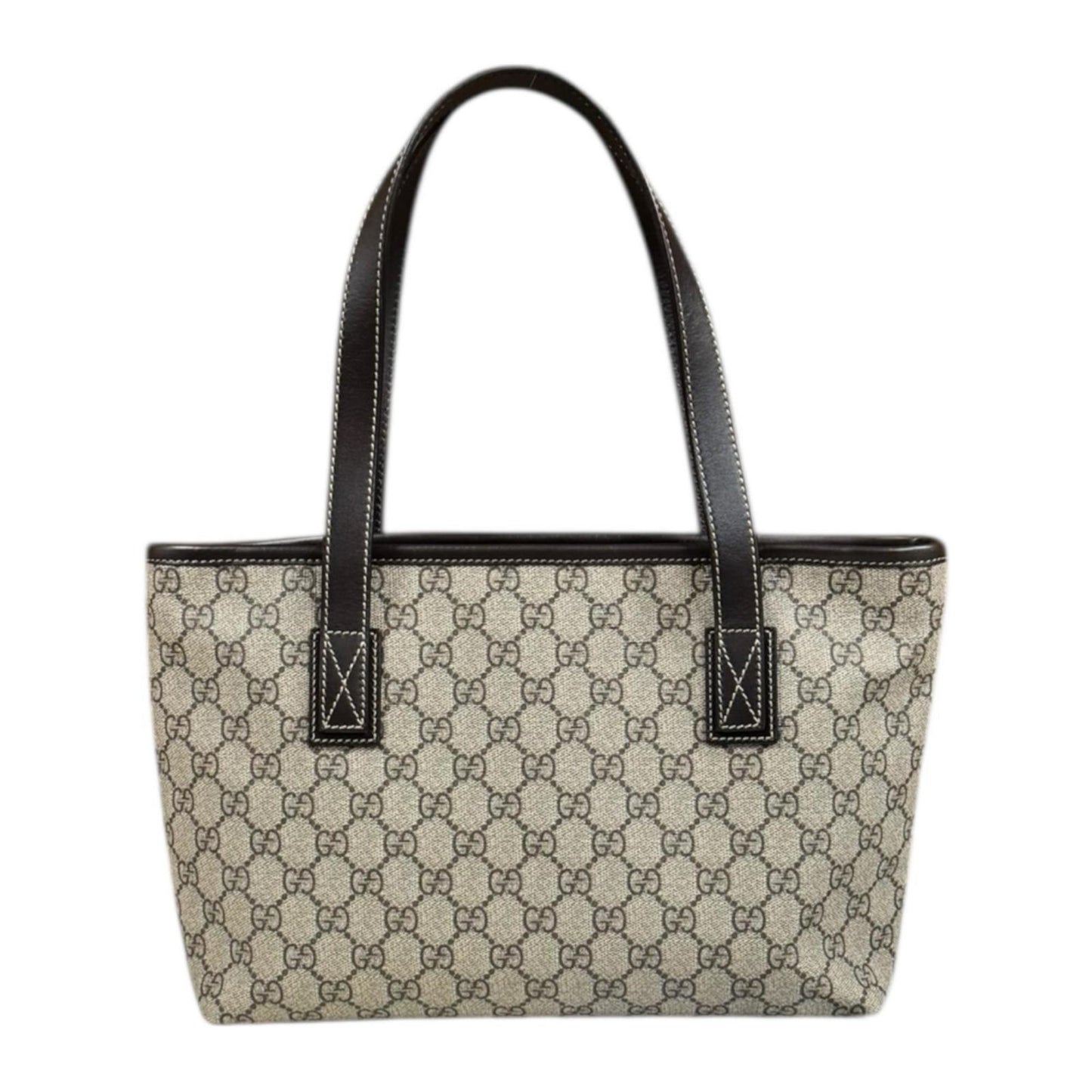 Gucci Beige Brown Gg Supreme Tote Bag