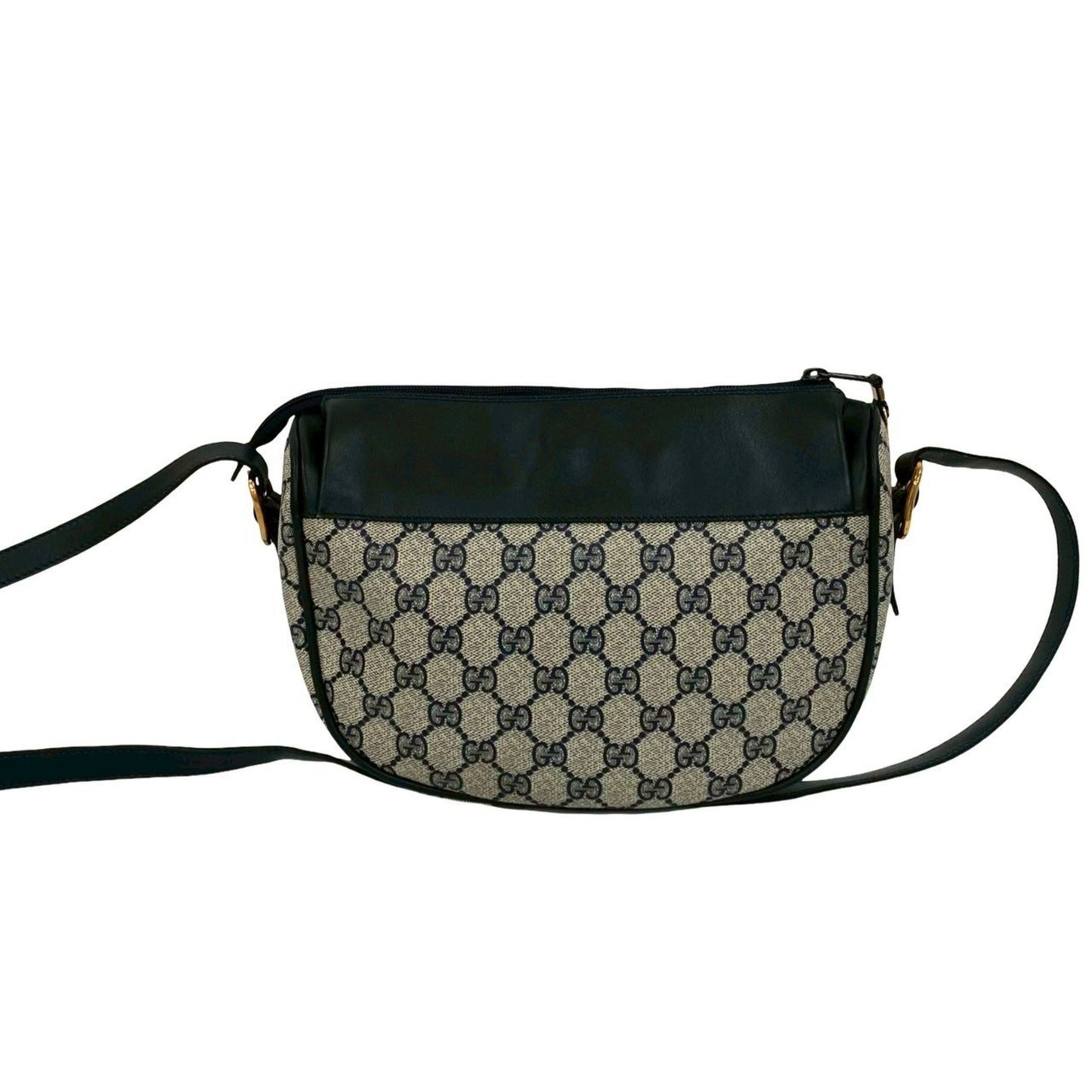 Gucci Navy Leather Pvc Pochette Shoulder Bag