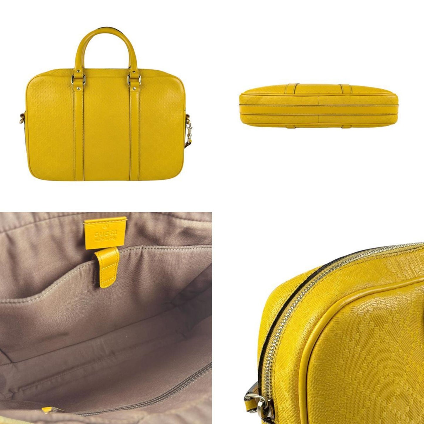 Gucci Yellow Leather Handbag Shoulder Bag