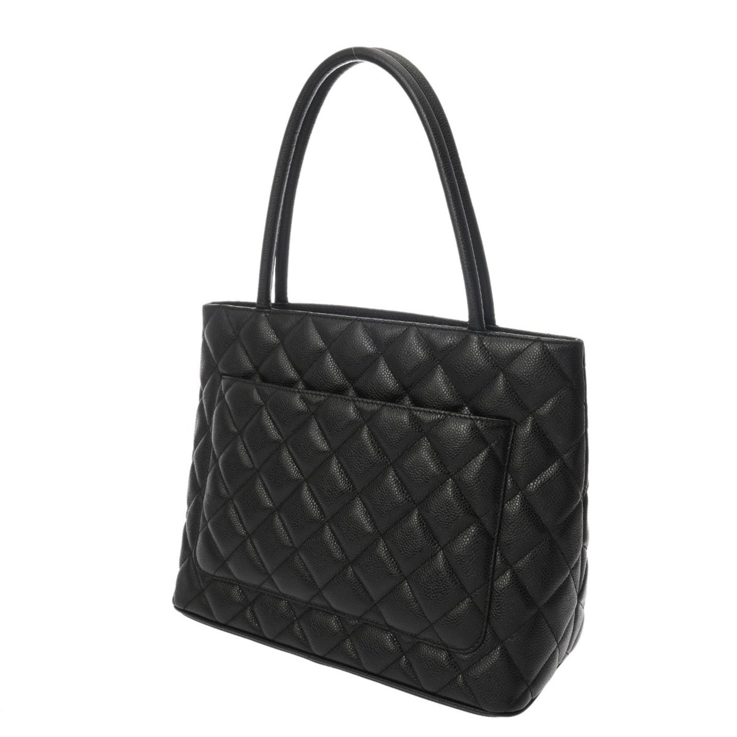 Chanel Black Grained Calfskin Tote Bag