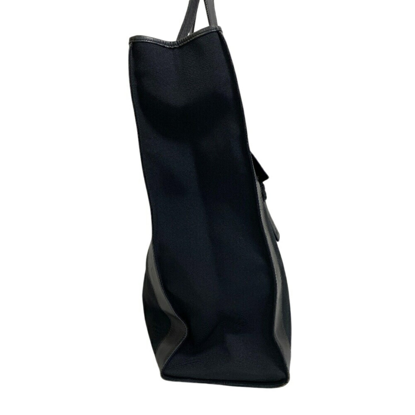 Gucci Black Leather Nylon Shoulder Bag Tote Bag