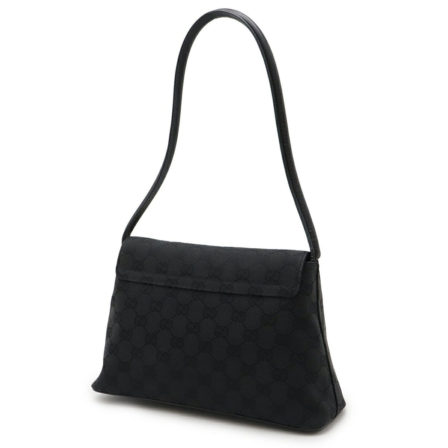 Gucci Gg Canvas Black Gg Canvas Leather Pouch Shoulder Bag