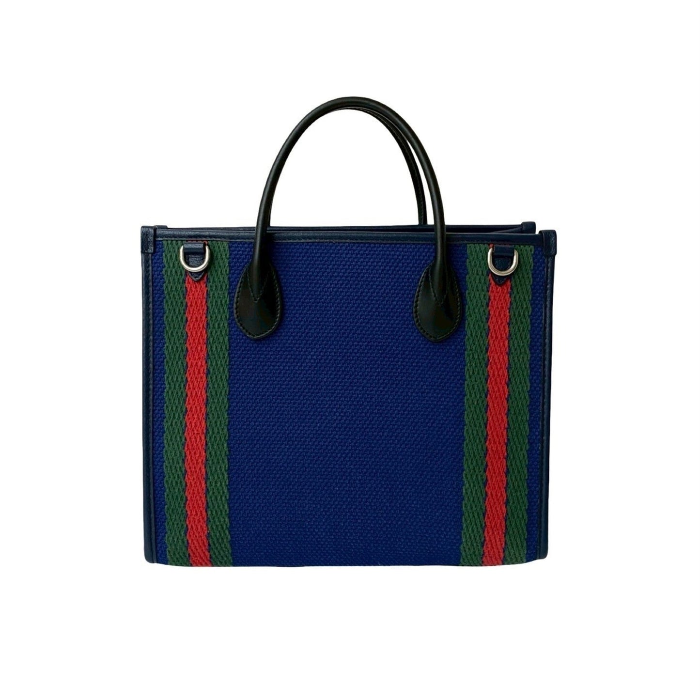 Gucci Black Blue Green Navy Red Color Canvas Handbag Tote Bag