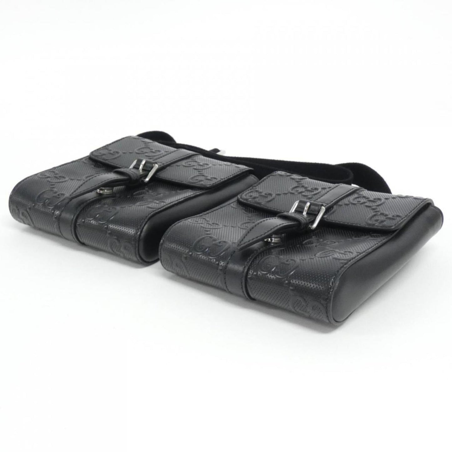 Gucci Black Embossed Fanny Pack