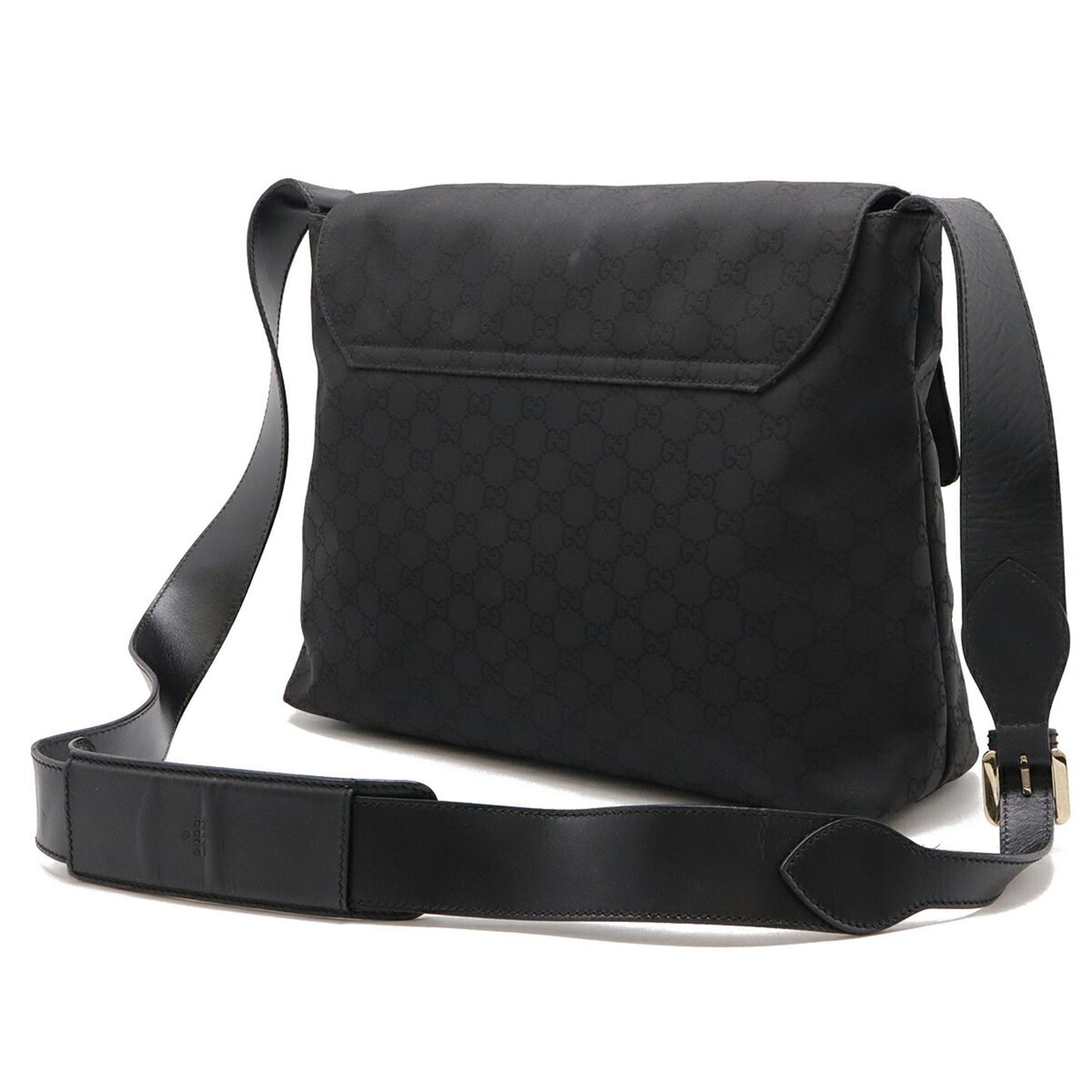 Gucci Black Nylon Leather Shoulder Bag