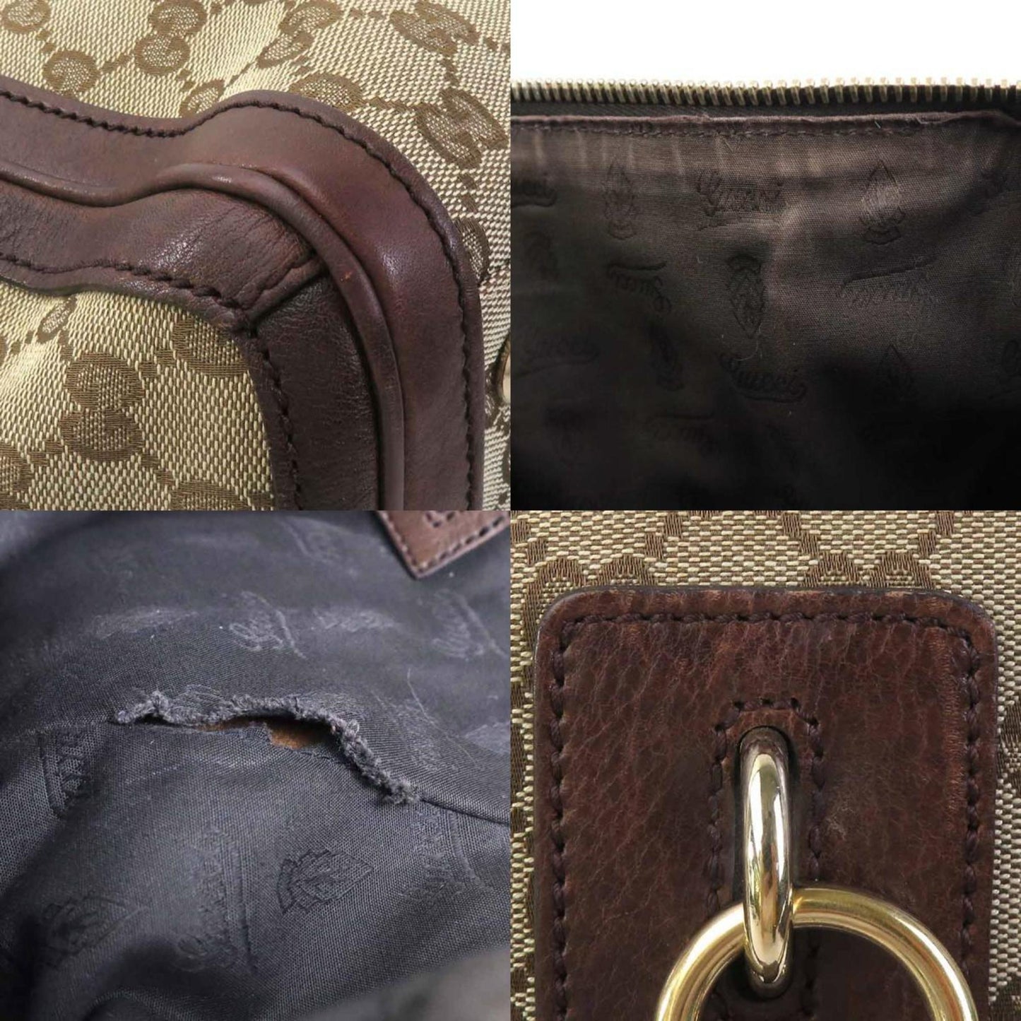 Gucci Brown Gg Canvas Handbag Shoulder Bag