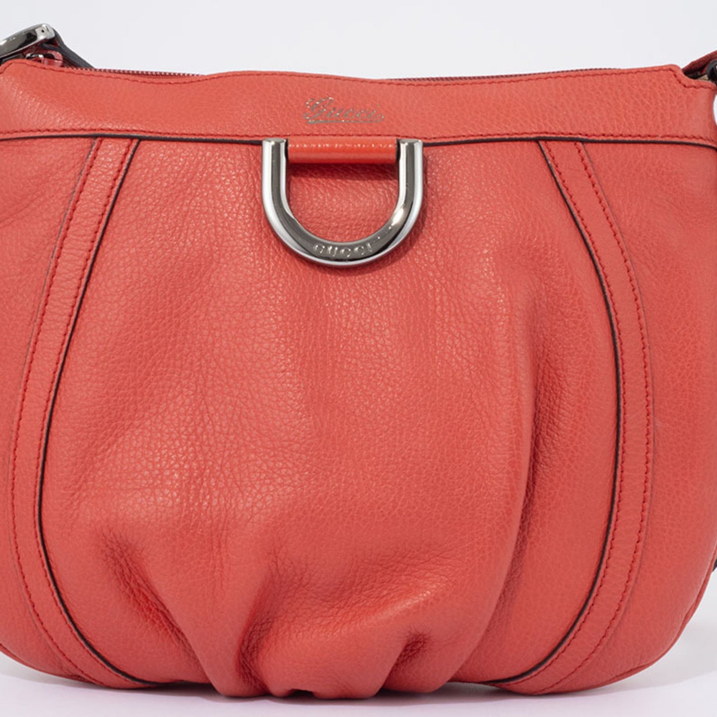 Gucci Abbey Red Color Leather Shoulder Bag