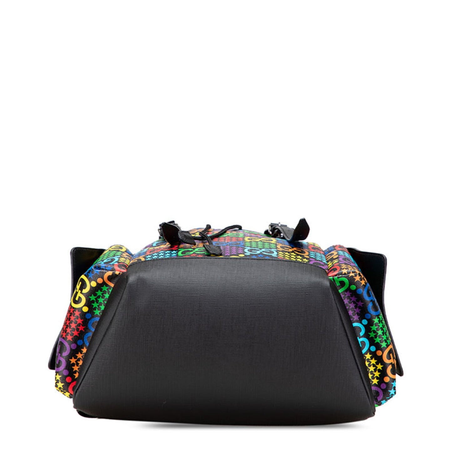 Gucci Black Multi-Color Pvc Leather Backpack