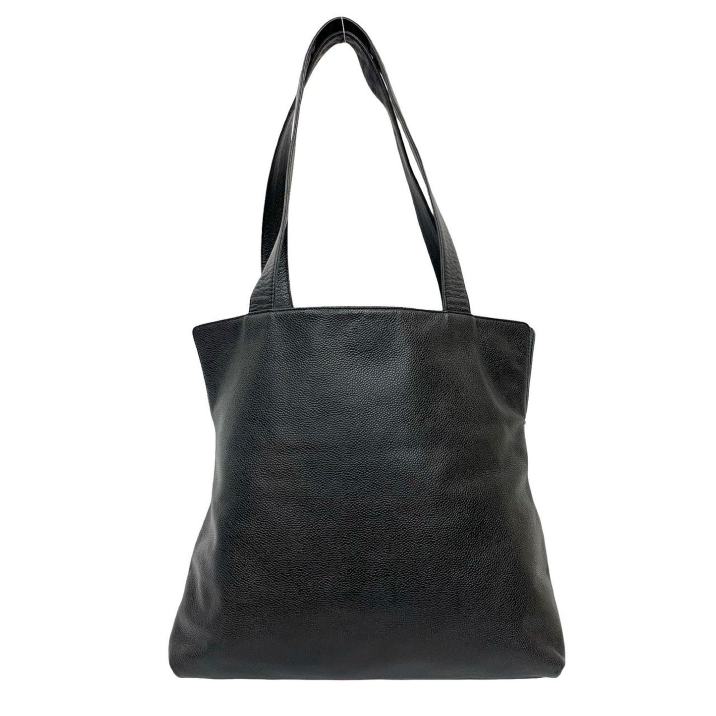 Chanel Black Grained Calfskin Handbag Tote Bag