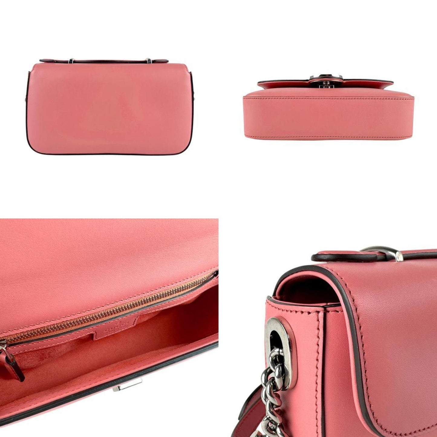 Gucci Pink Leather Shoulder Bag