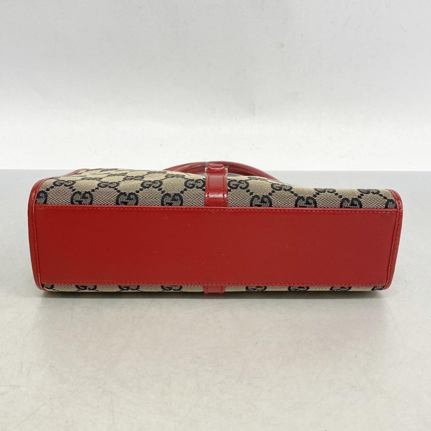 Gucci Black Red Color Canvas Handbag