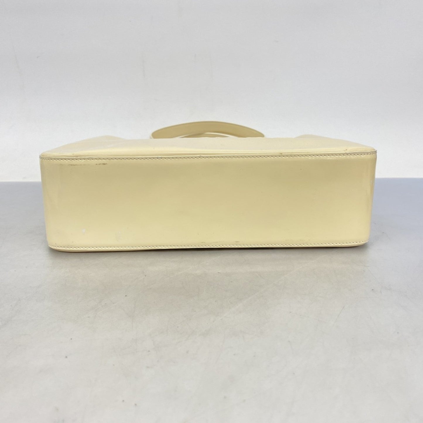 Chanel Beige Patent Leather Tote Bag