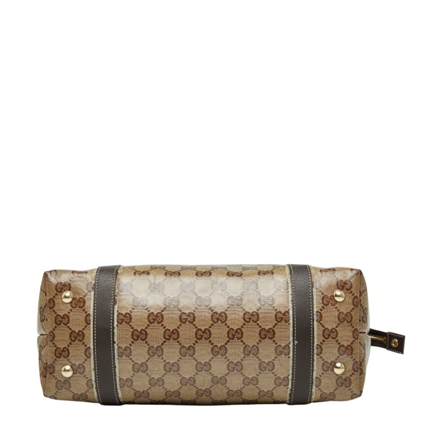 Gucci Gg Crystal Beige Brown Pvc Leather Tote Bag