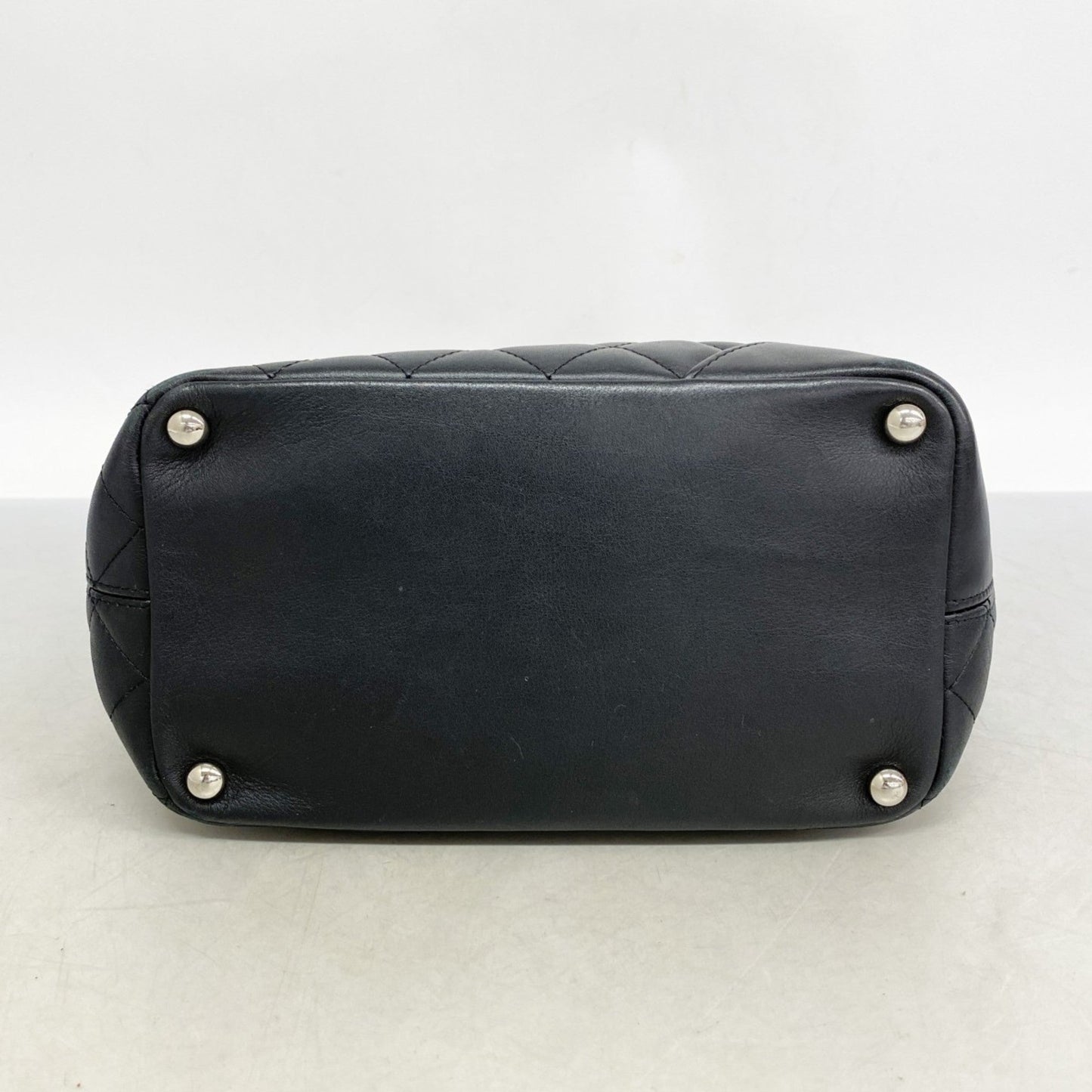 Chanel Black White Leather Tote Bag