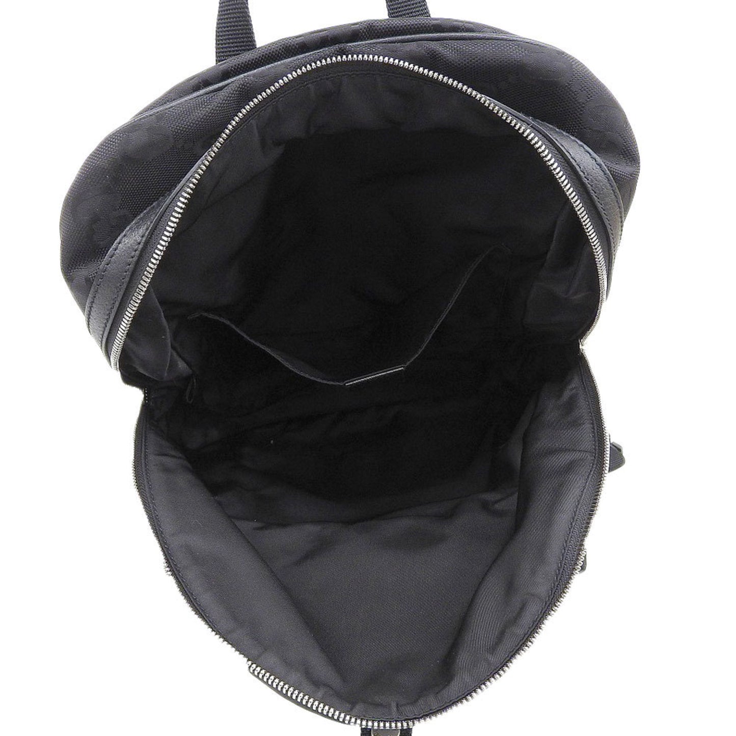 Gucci Black Nylon Leather Backpack