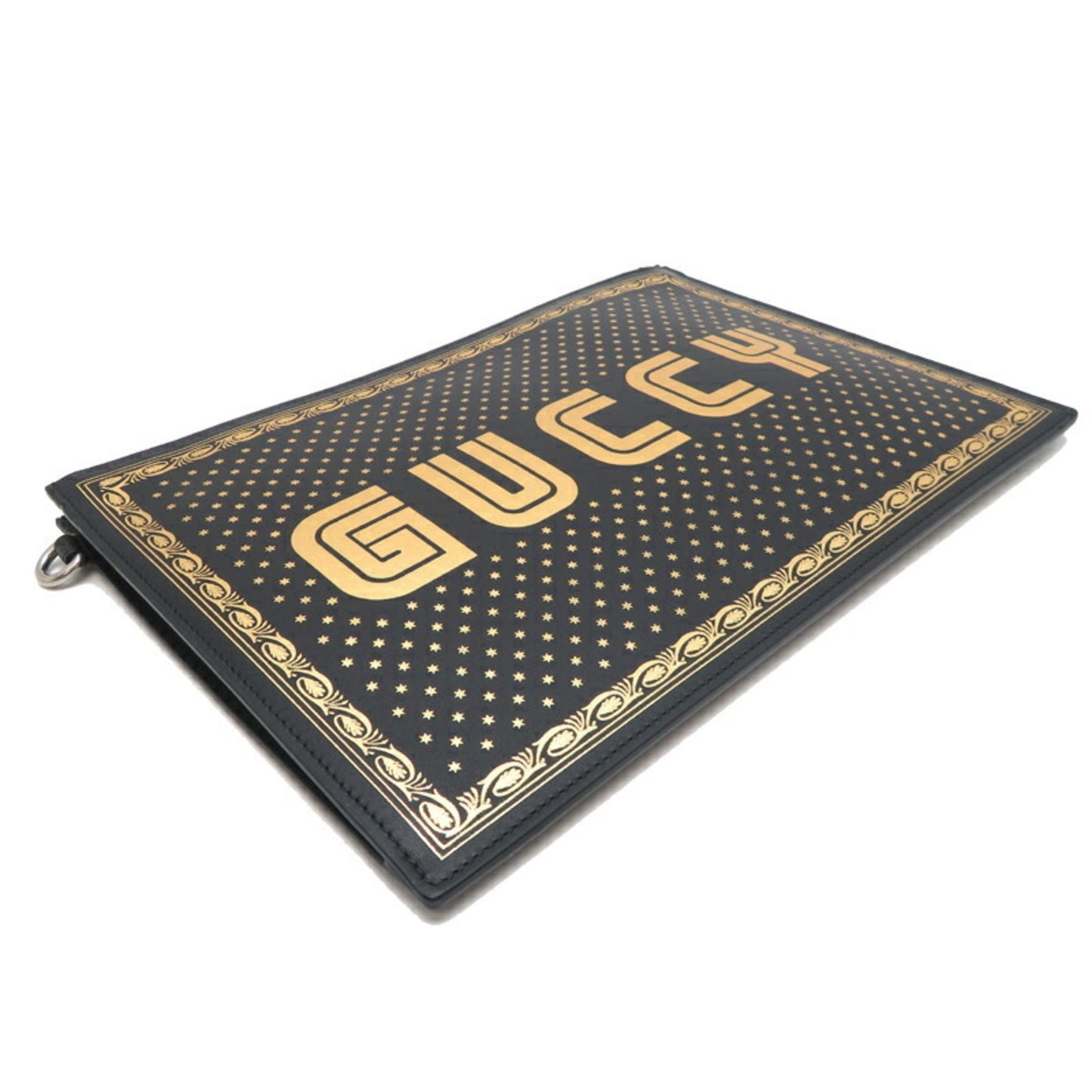 Gucci Black Leather Clutch Bag