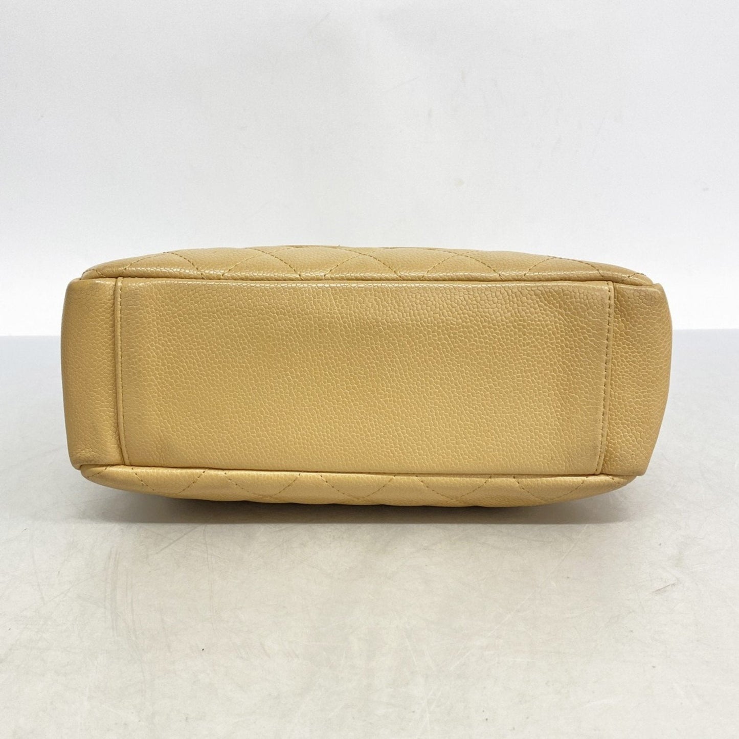 Chanel Beige Grained Calfskin Tote Bag