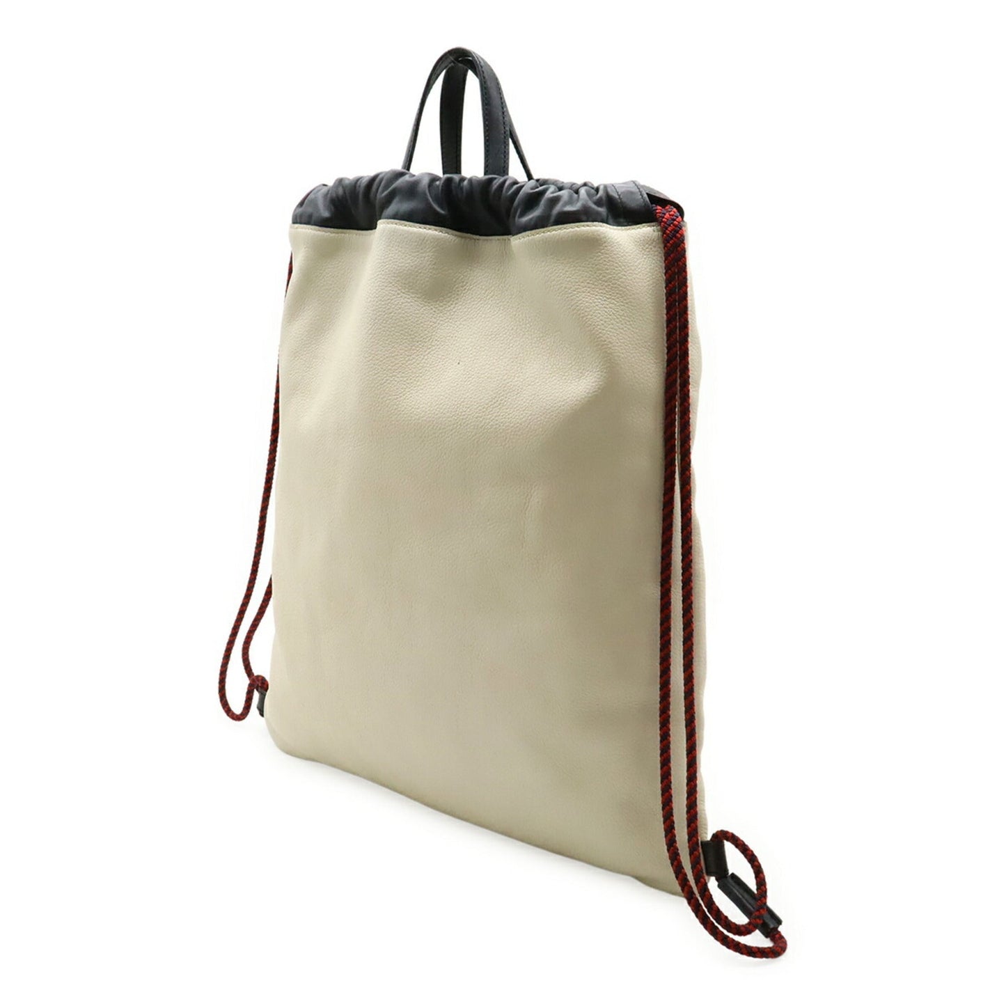 Gucci Green Ivory Red Color Leather Backpack Pouch Tote Bag