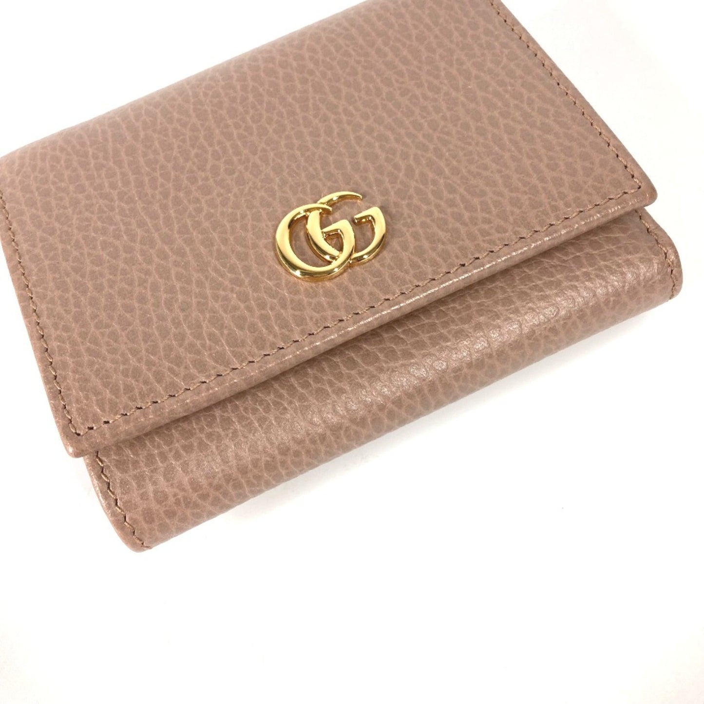 Gucci Beige Leather Wallet (Tri-Fold)