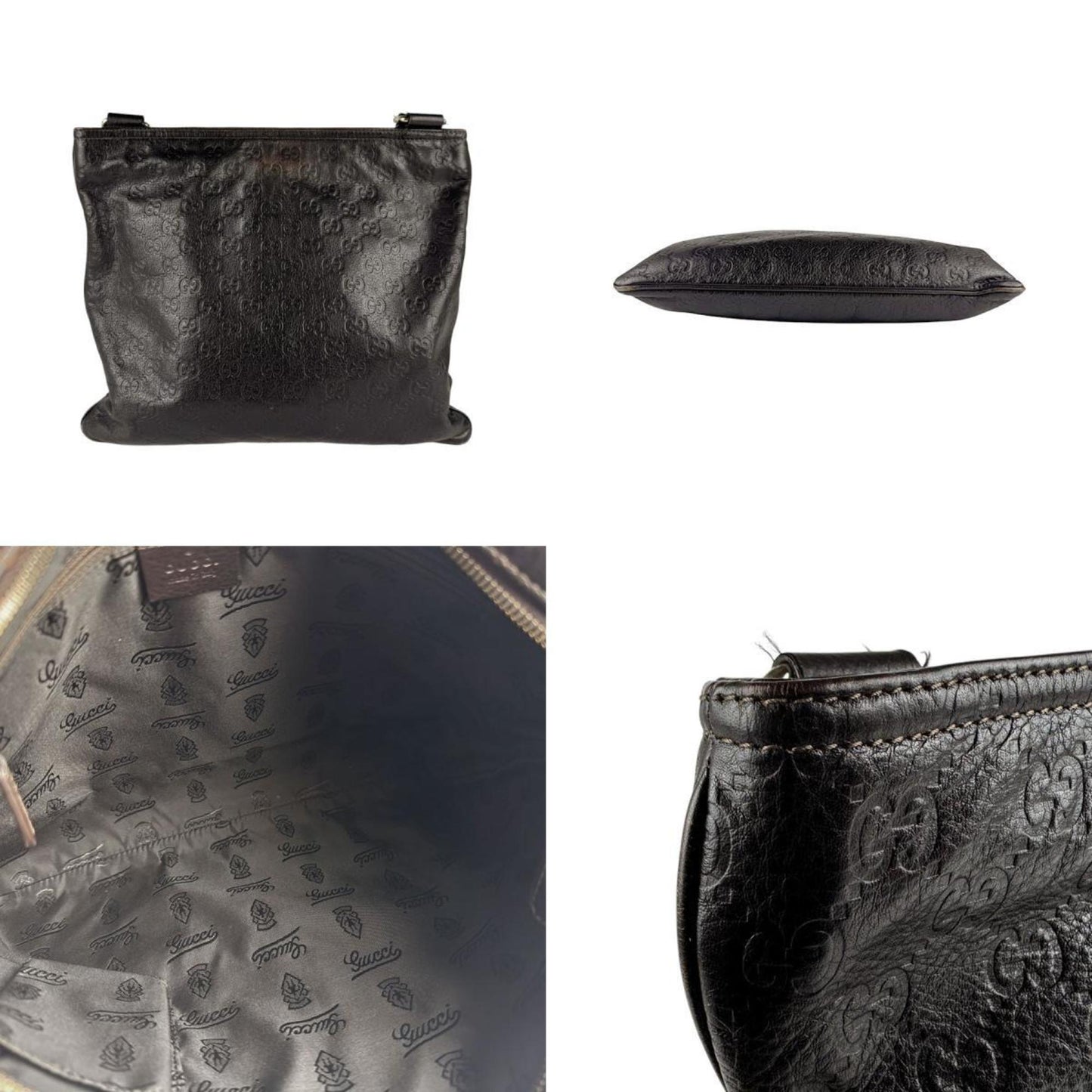 Gucci Dark Brown Leather Shoulder Bag