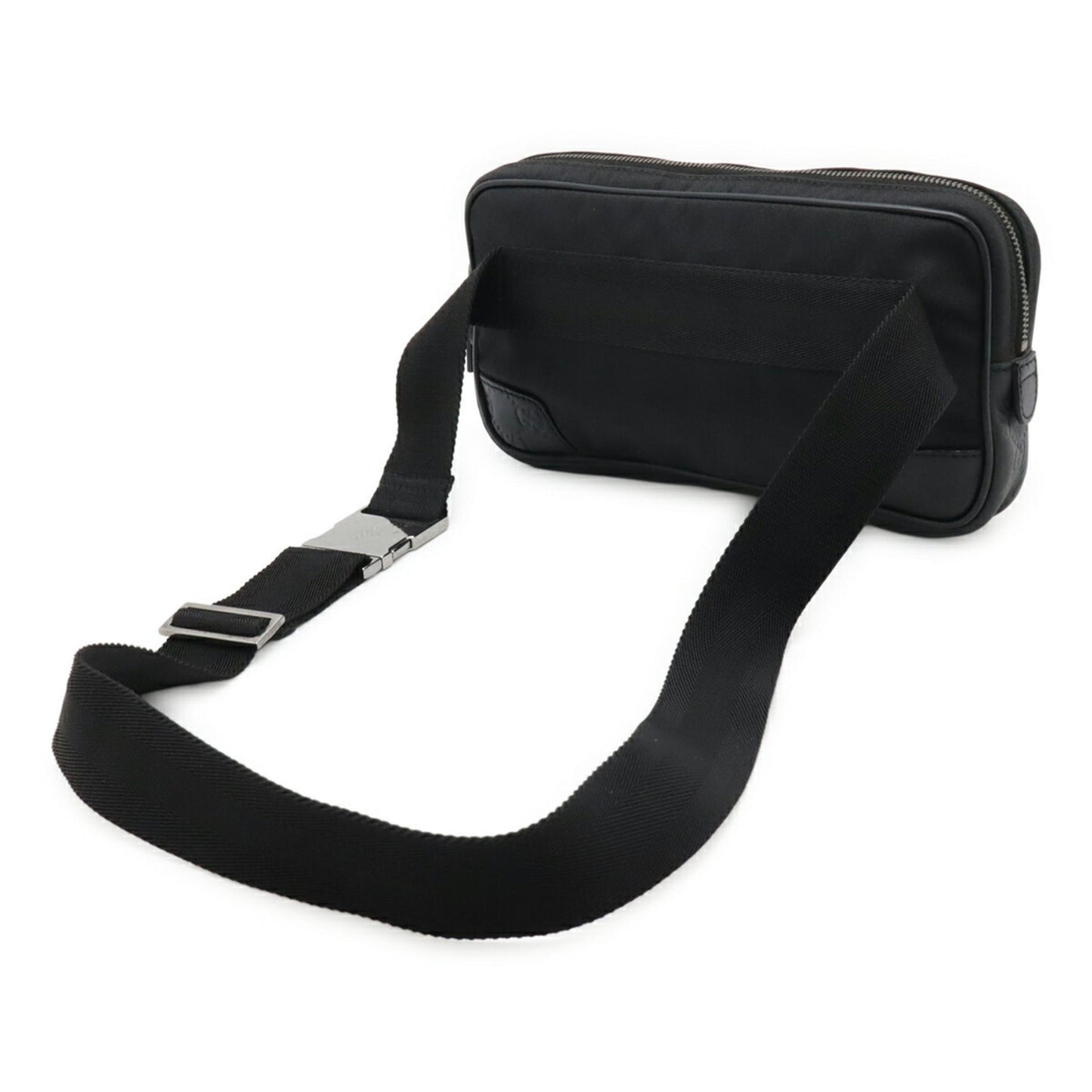 Gucci Black Nylon Canvas Leather Fanny Pack Pouch