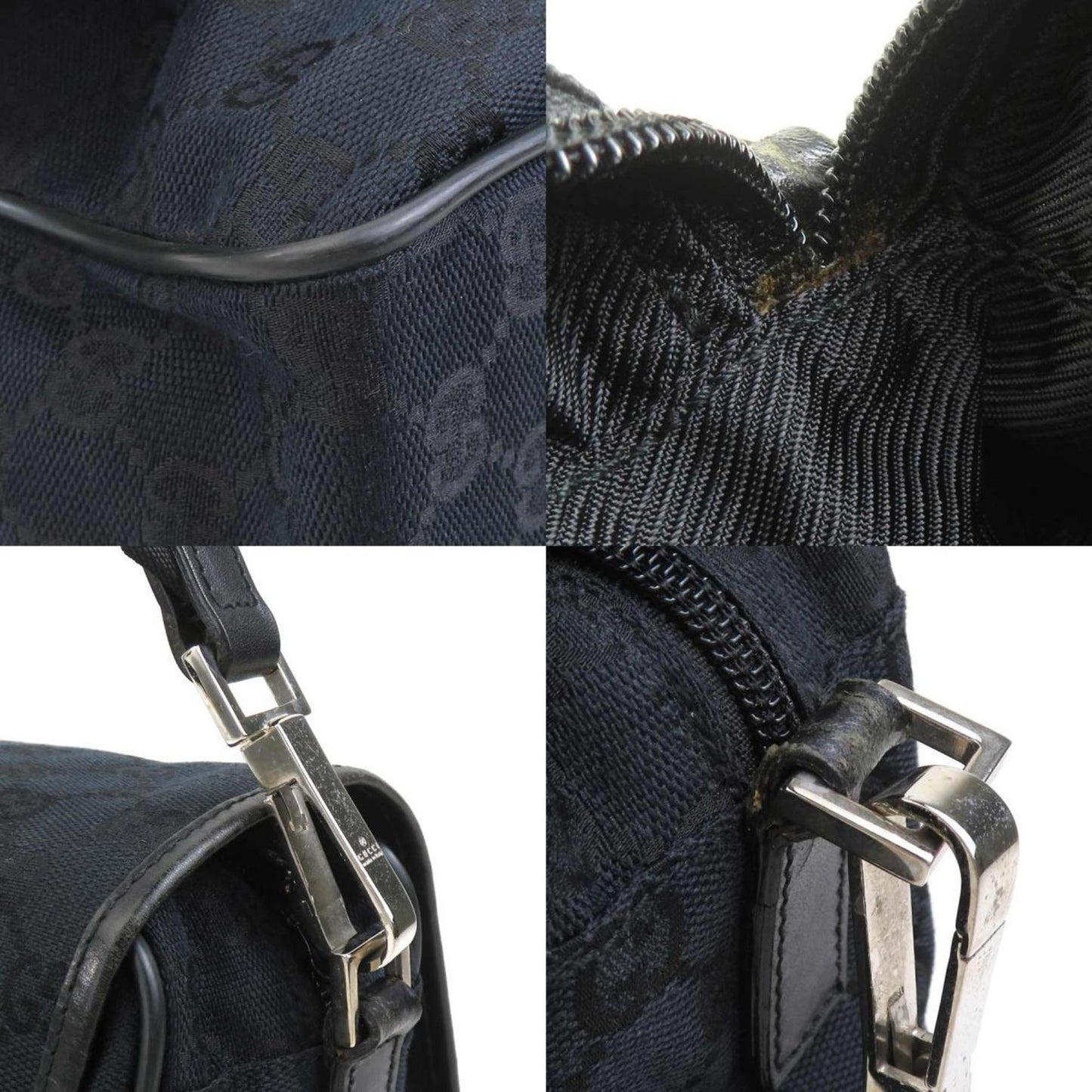 Gucci Gg Canvas Black Gg Canvas Shoulder Bag