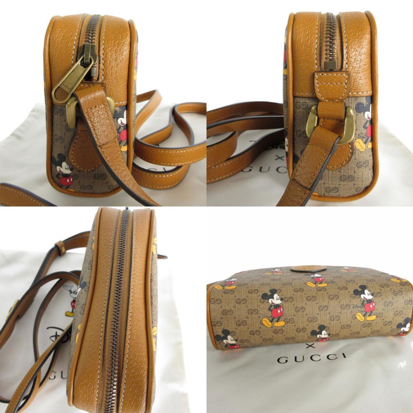 Gucci Brown Multi-Color Leather Pvc Shoulder Bag