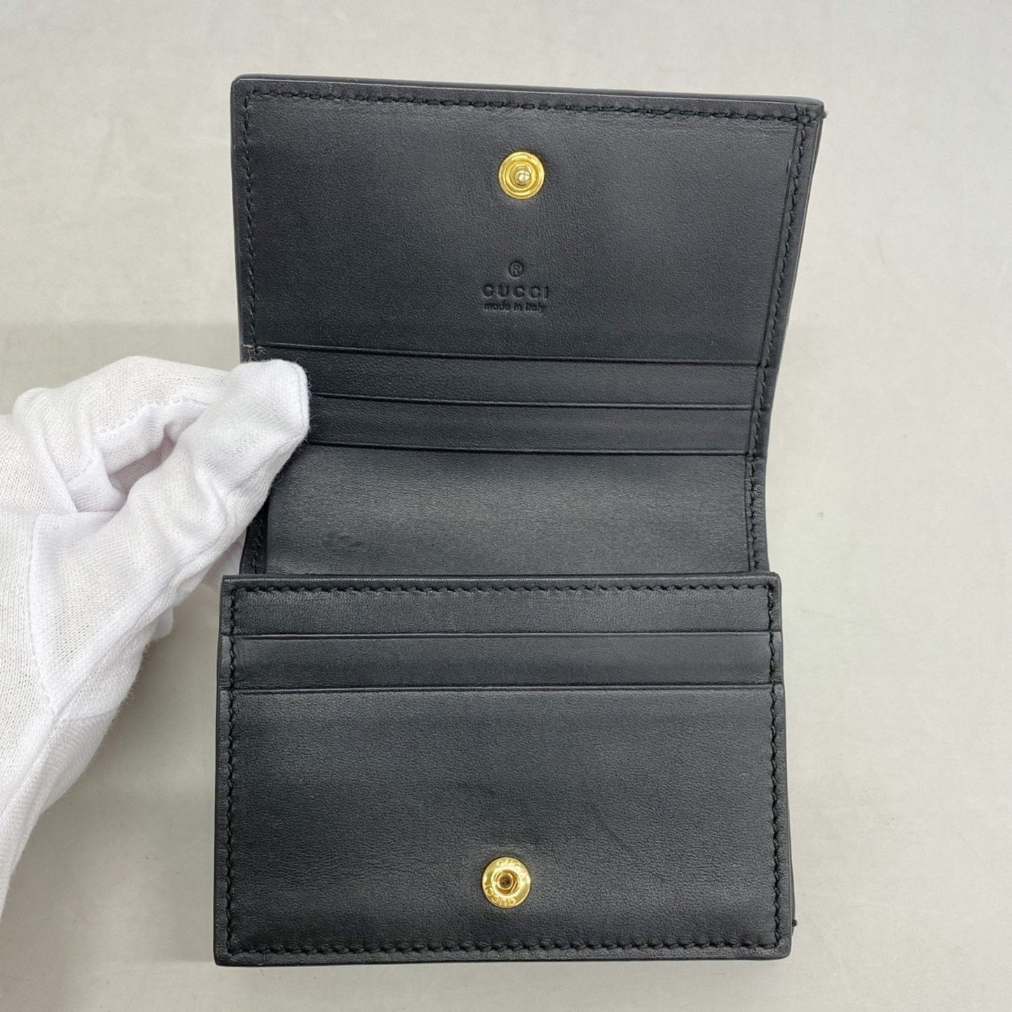 Gucci Black Suede Leather Wallet (Bi-Fold)