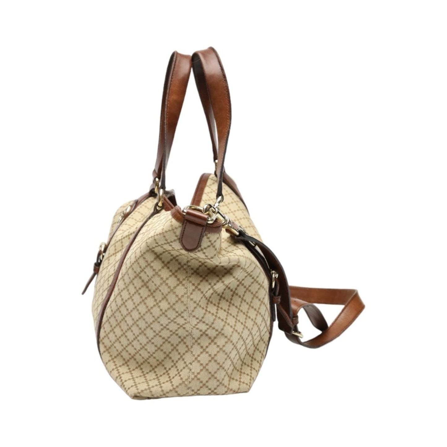 Gucci Brown Canvas Shoulder Bag Tote Bag