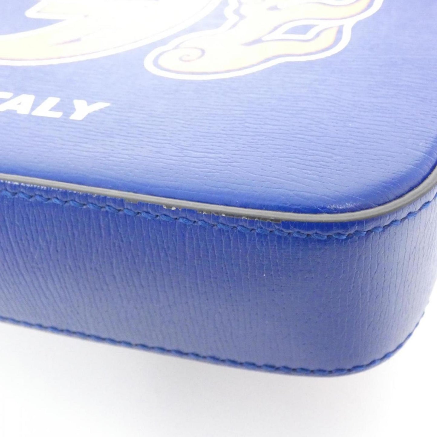 Gucci Blue Orange Leather Shoulder Bag