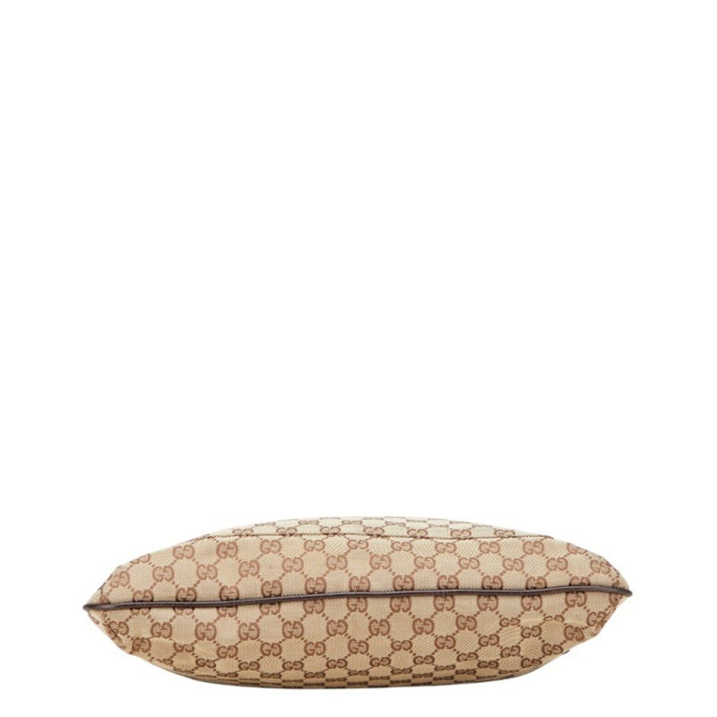 Gucci Beige Brown Canvas Leather Shoulder Bag