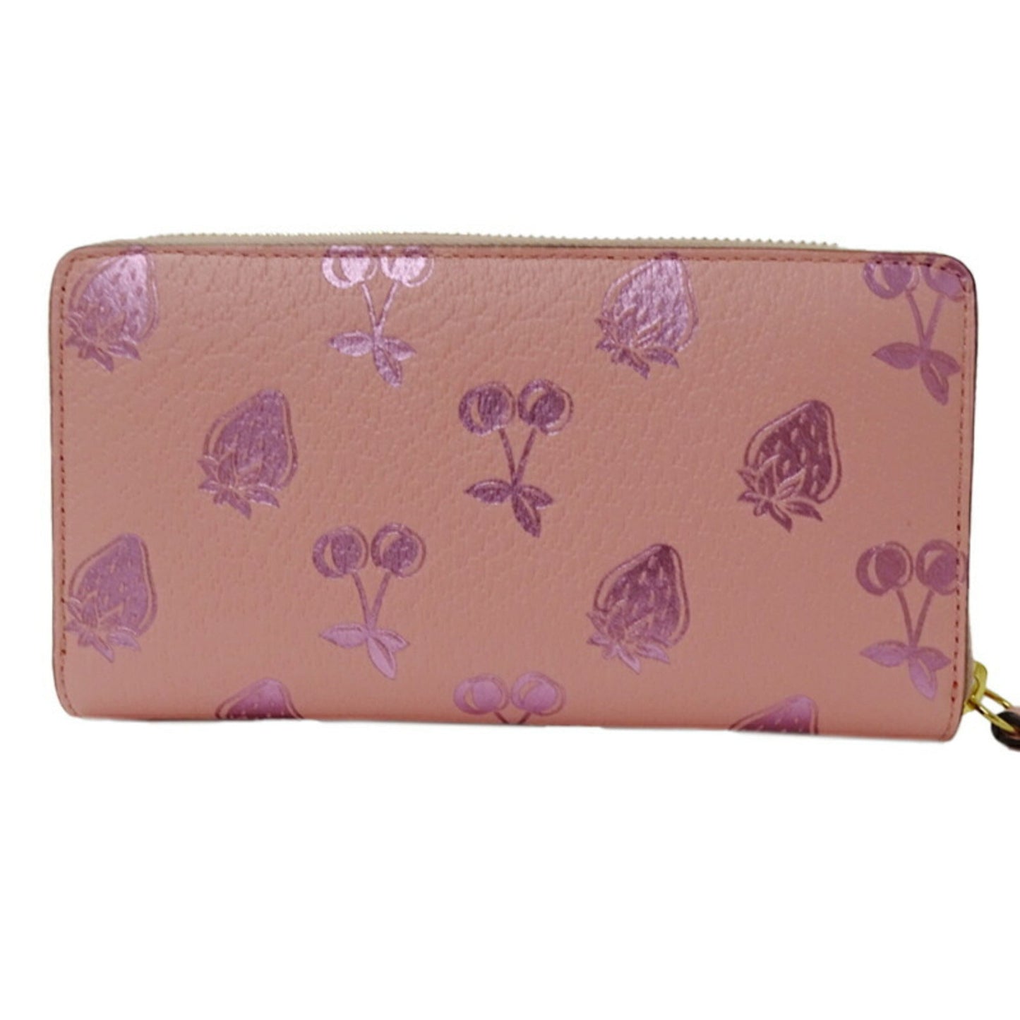 Gucci Pink Leather Long Wallet (Bi-Fold)