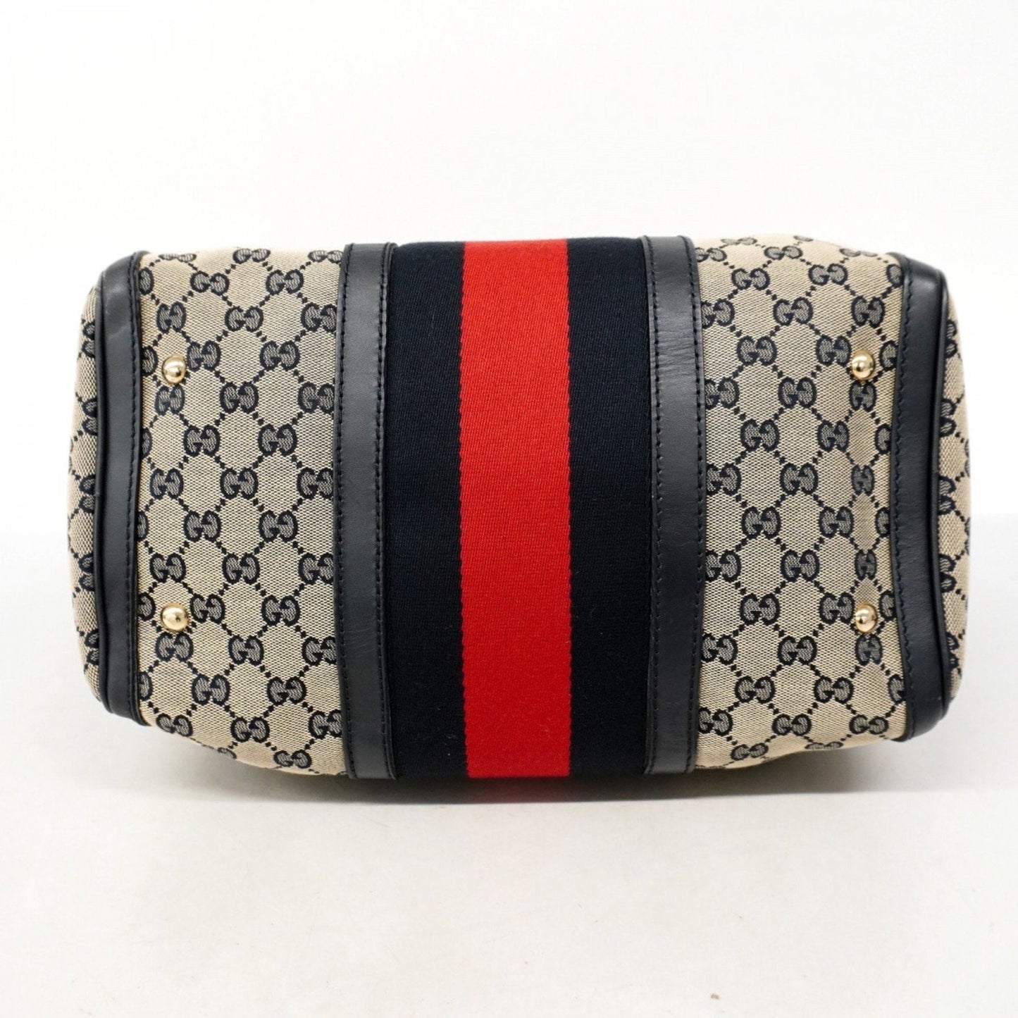 Gucci Navy Canvas Handbag