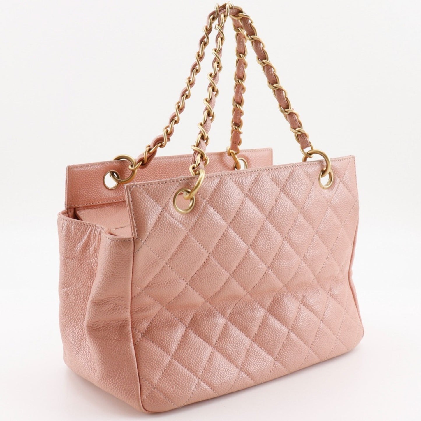 Chanel Matelasse Pink Grained Calfskin Tote Bag