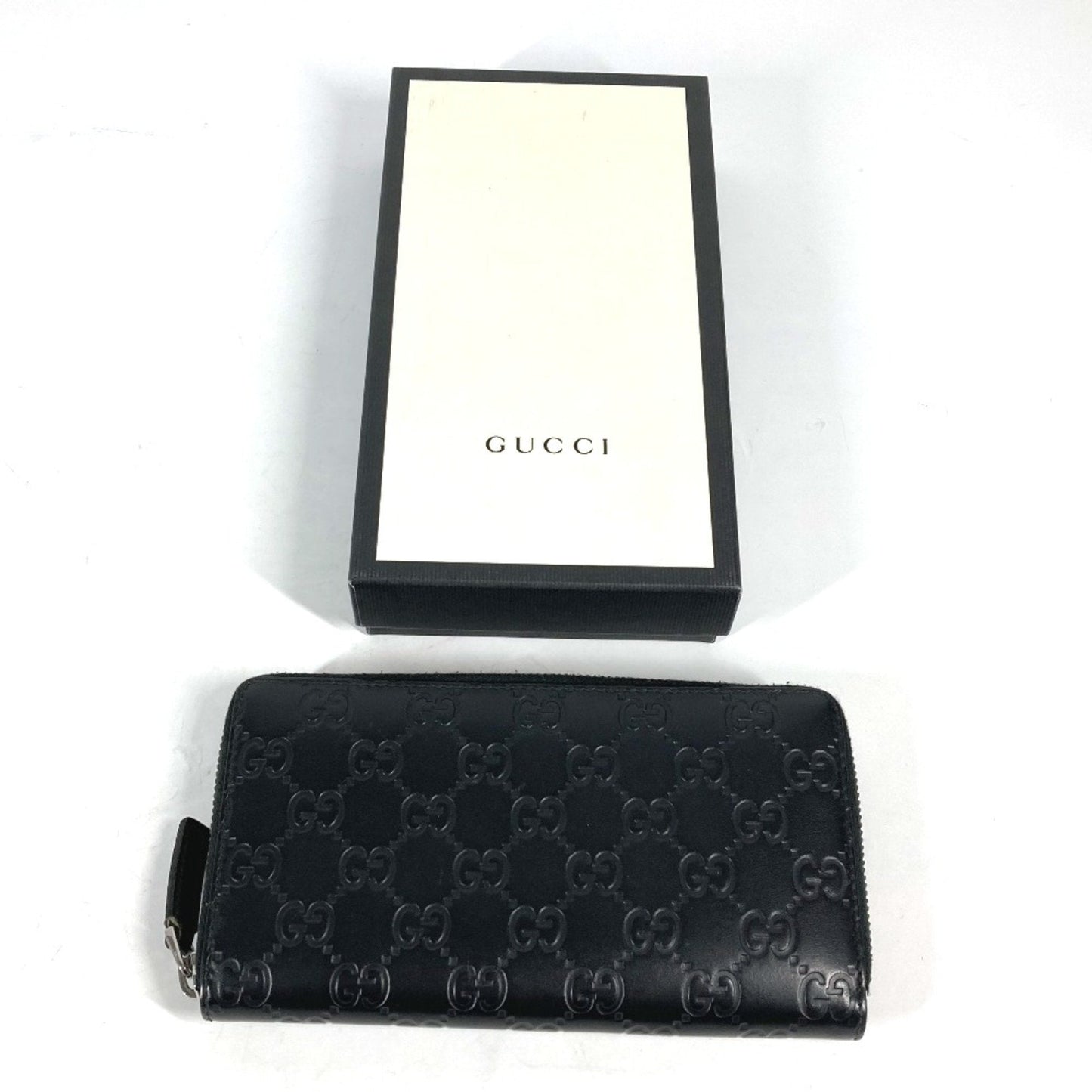 Gucci Black Leather Long Wallet (Bi-Fold)