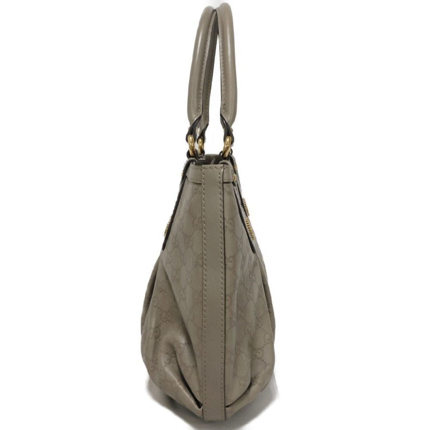 Gucci Gray Leather Tote Bag