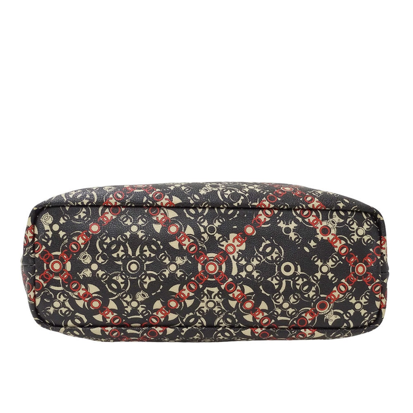 Chanel Black Yellow Pvc Pouch Tote Bag