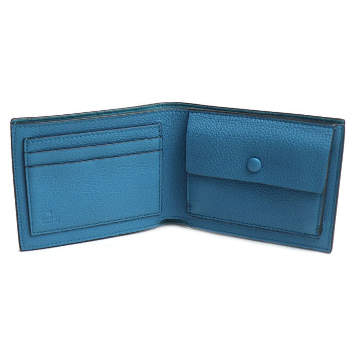 Gucci Blue Leather Wallet (Bi-Fold)