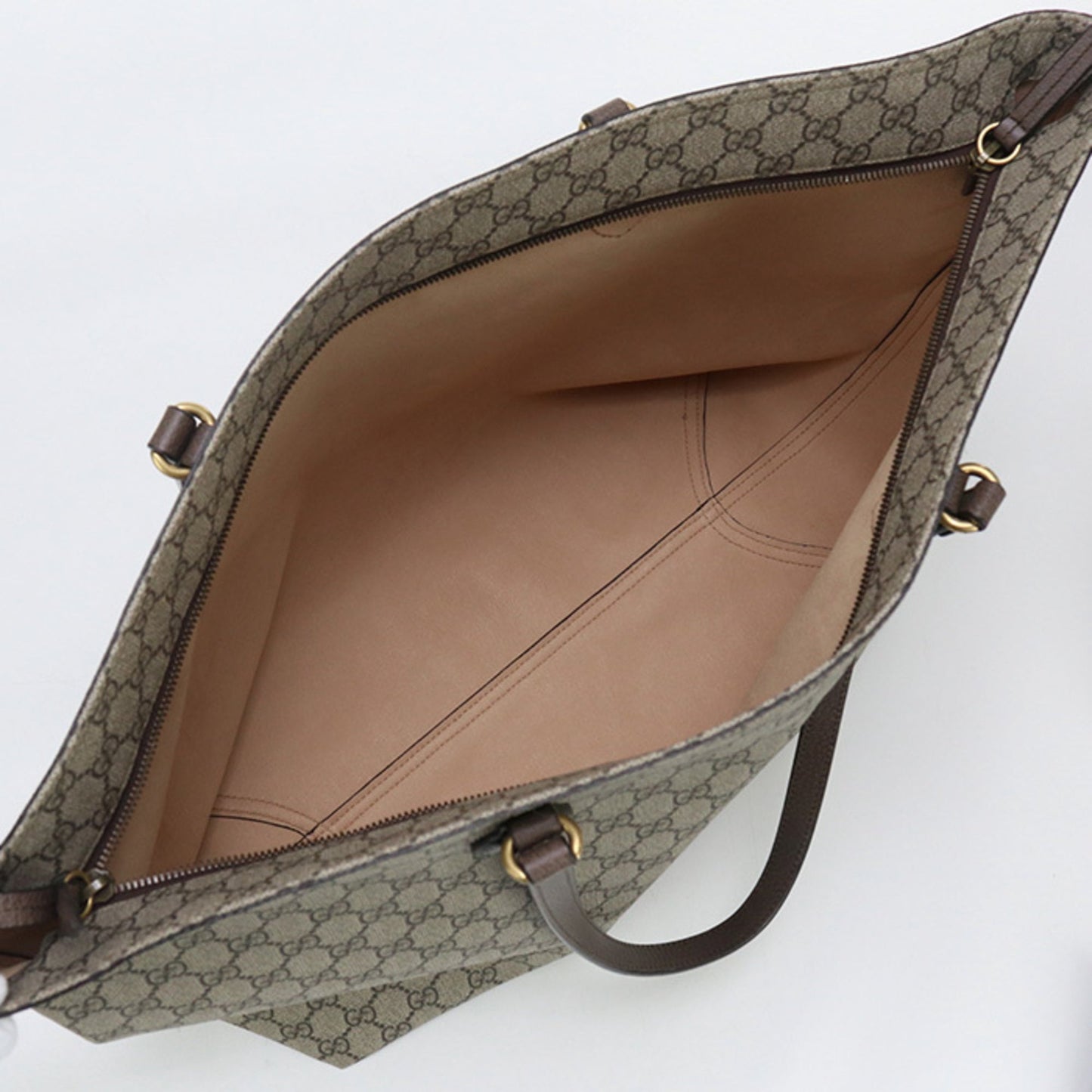 Gucci Beige Gg Supreme Leather Tote Bag