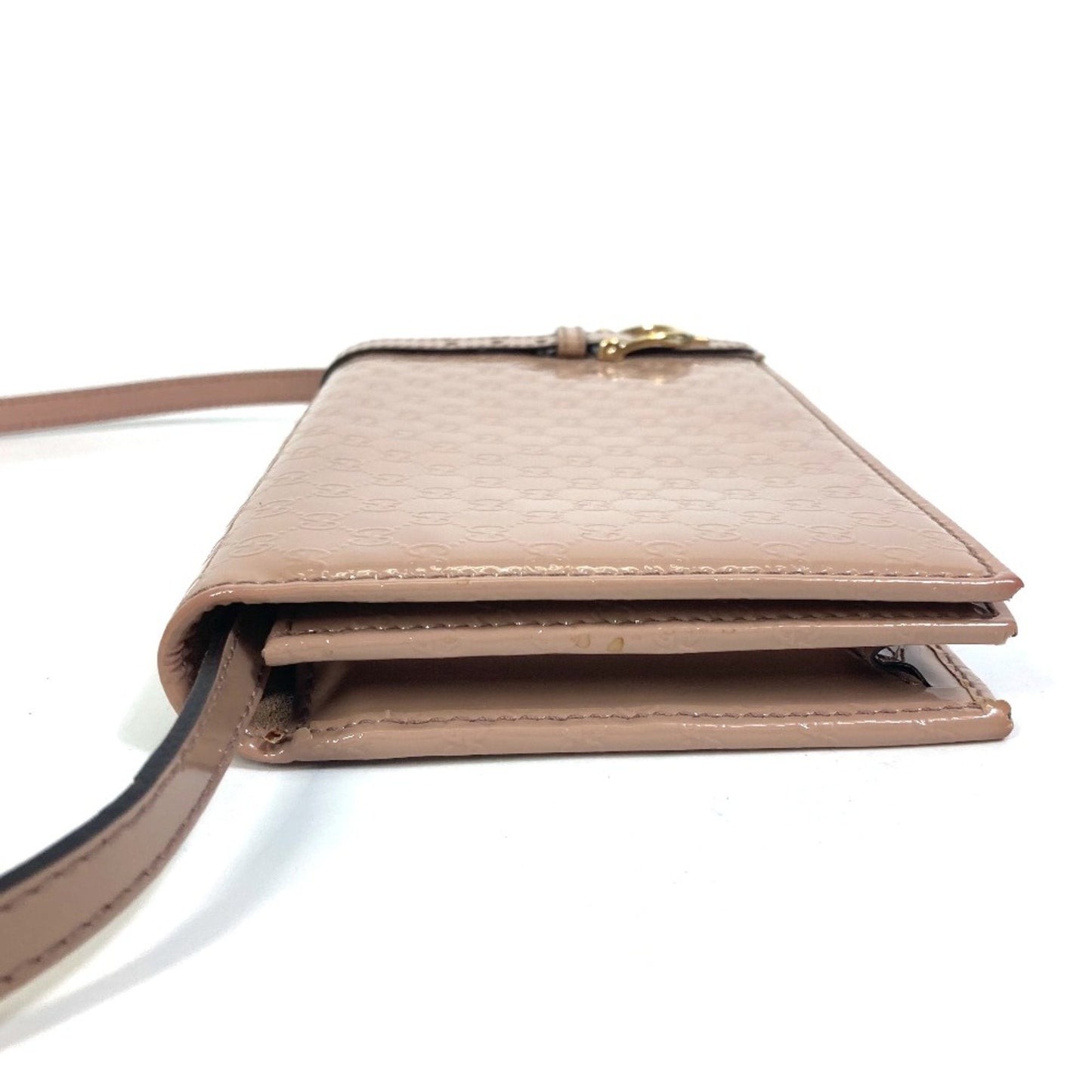 Gucci Beige Patent Leather Shoulder Bag