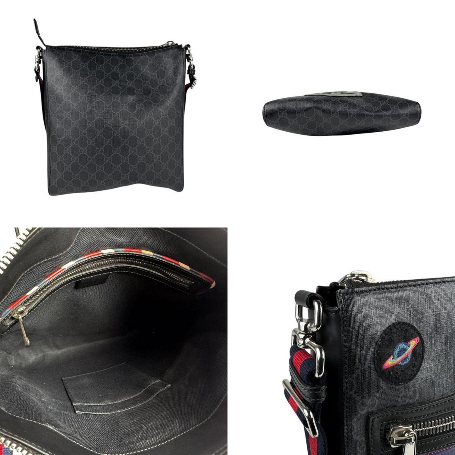 Gucci Black Gg Supreme Shoulder Bag