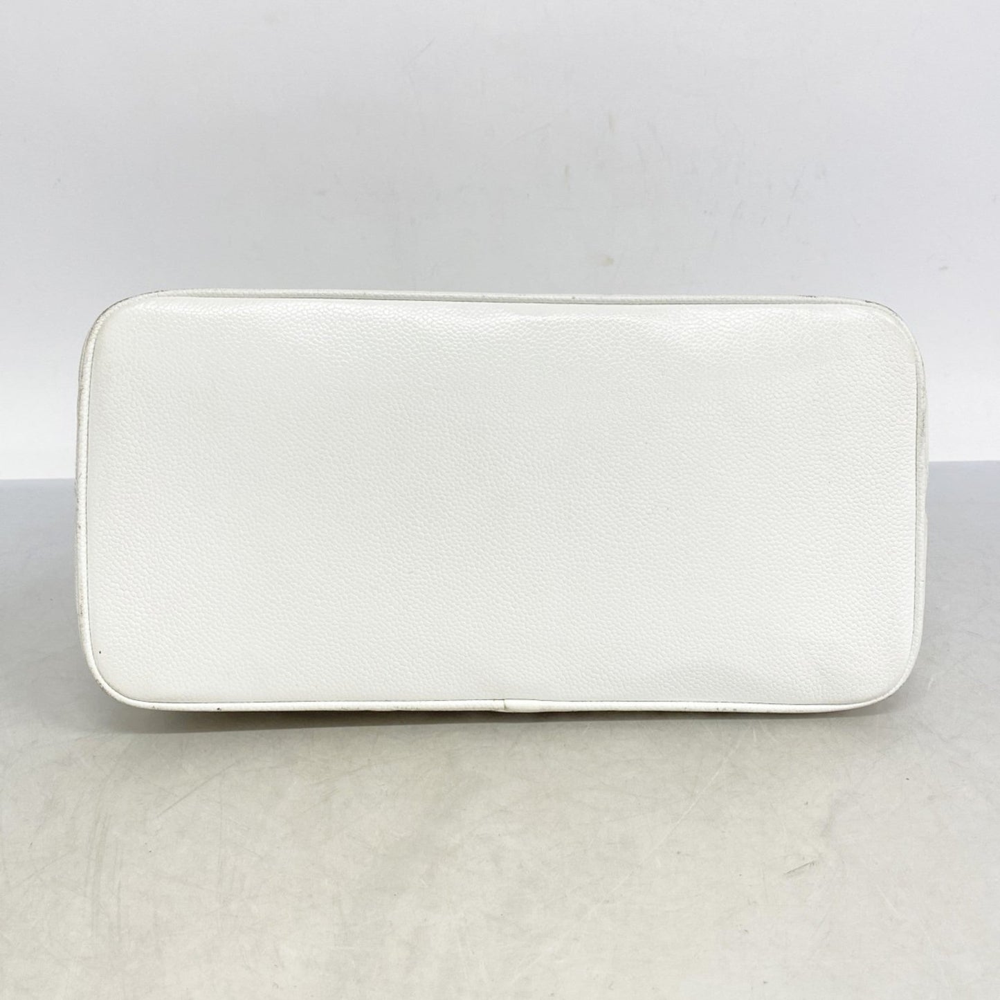 Chanel White Grained Calfskin Tote Bag