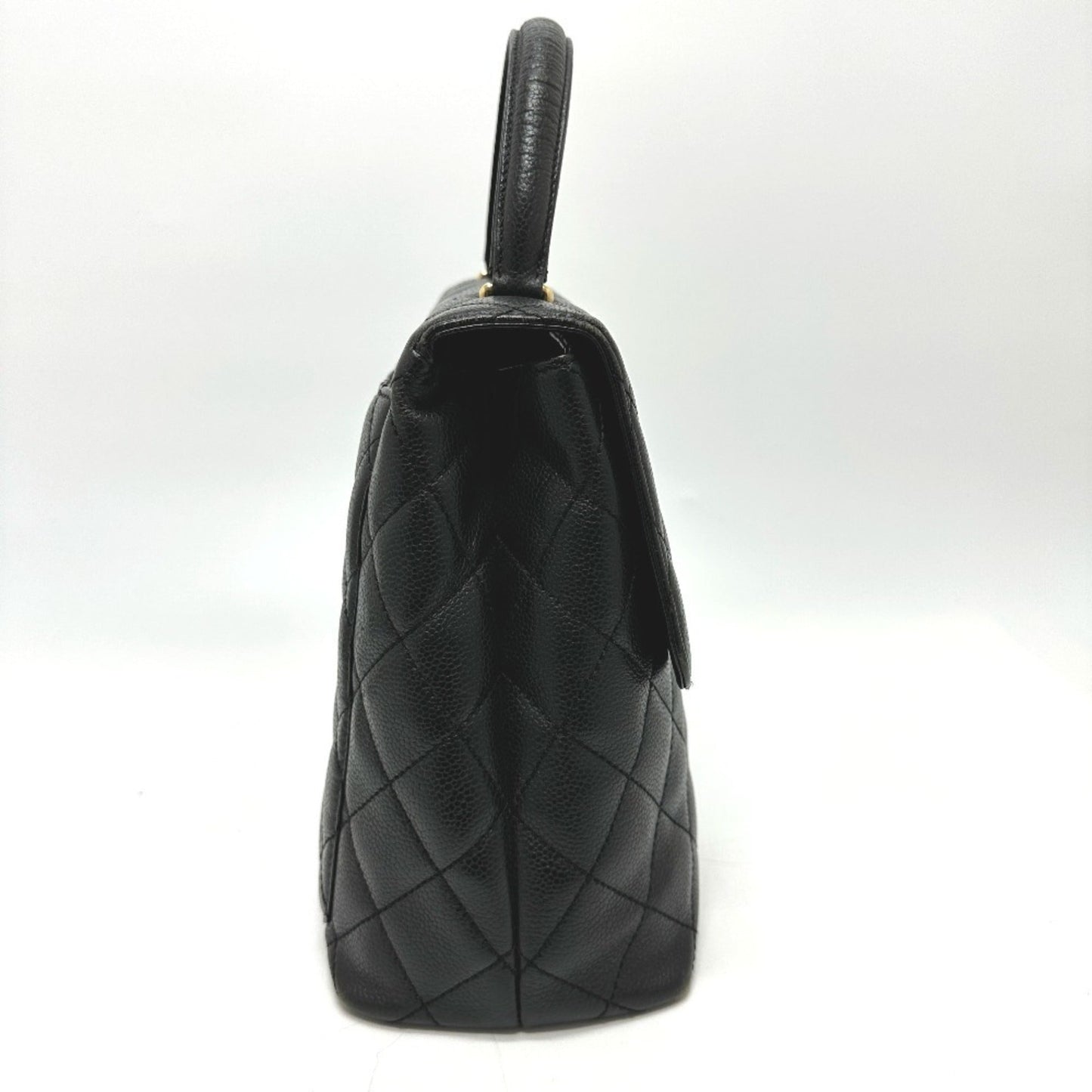 Chanel Black Grained Calfskin Handbag Tote Bag