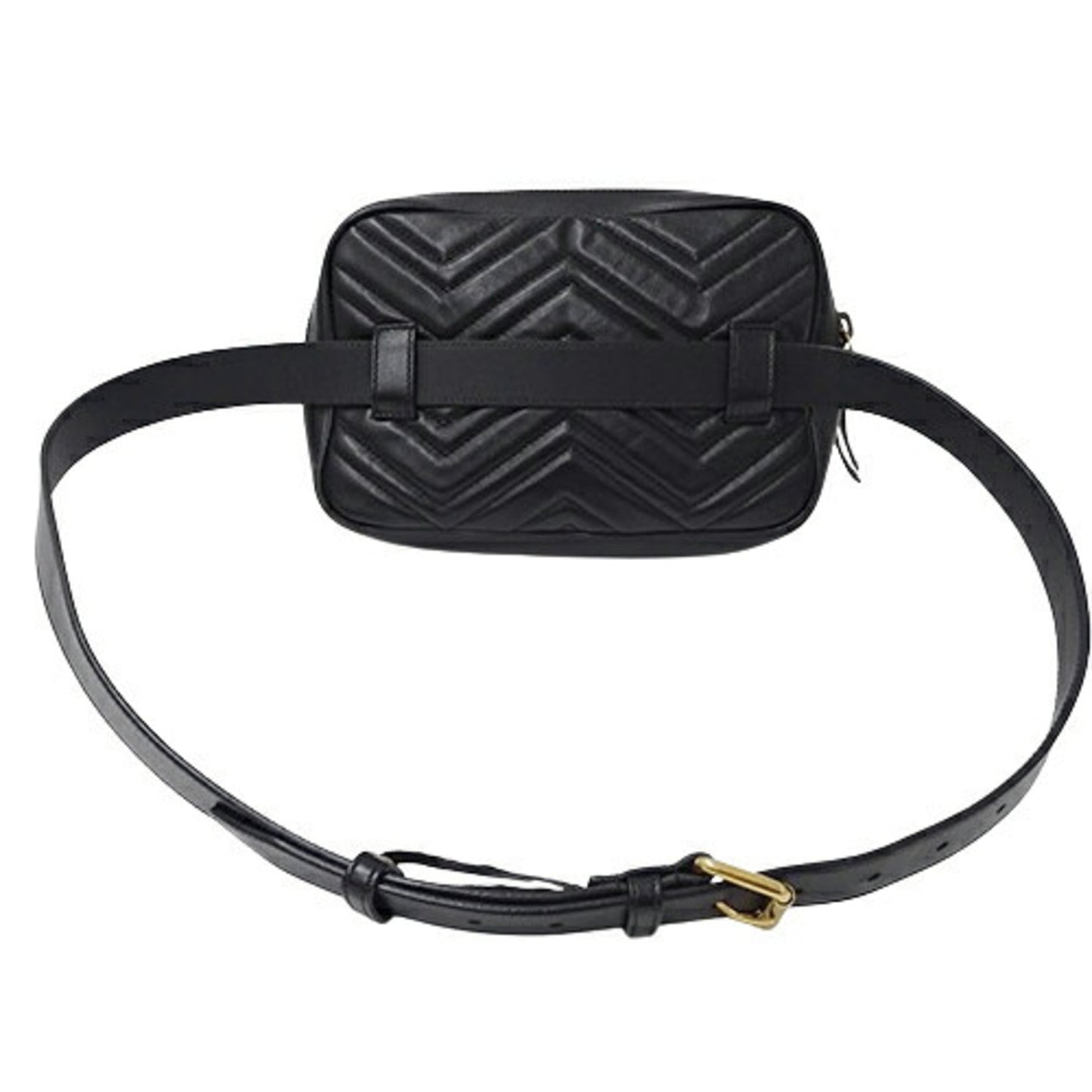 Gucci Black Leather Fanny Pack Sling Bag